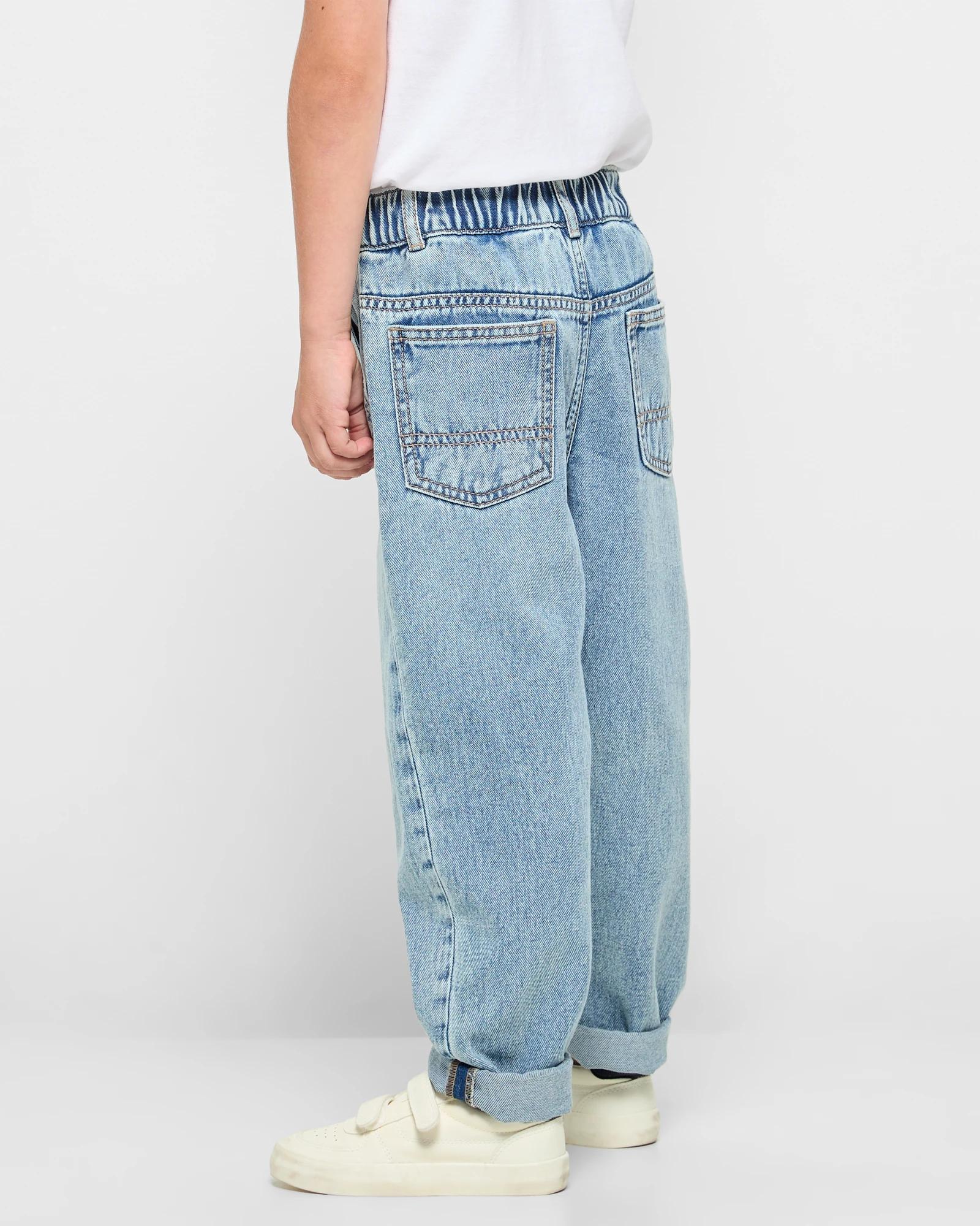 3 Target Relaxed Balloon Fit Denim Jeans MID WASH, 3 of 5