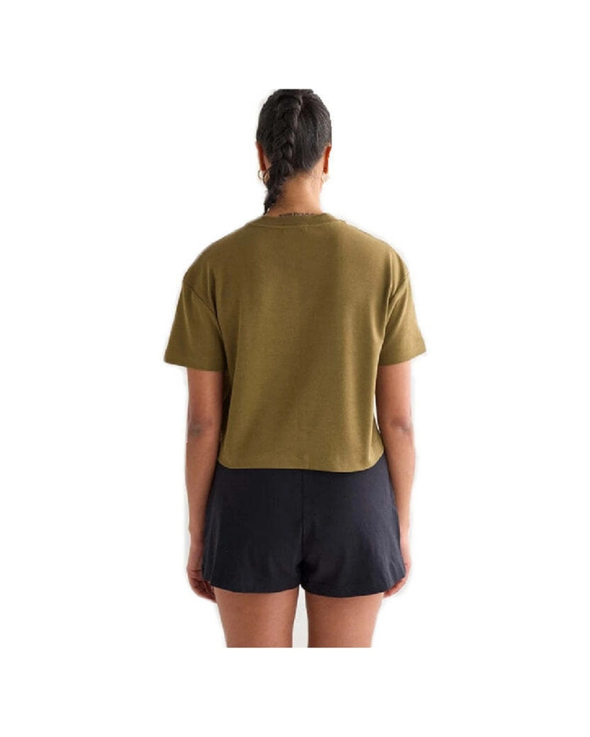 2 Champion Women's Rochester Cotton Blend Activewear Base Tee Surplus - XS - Green, 2 of 3