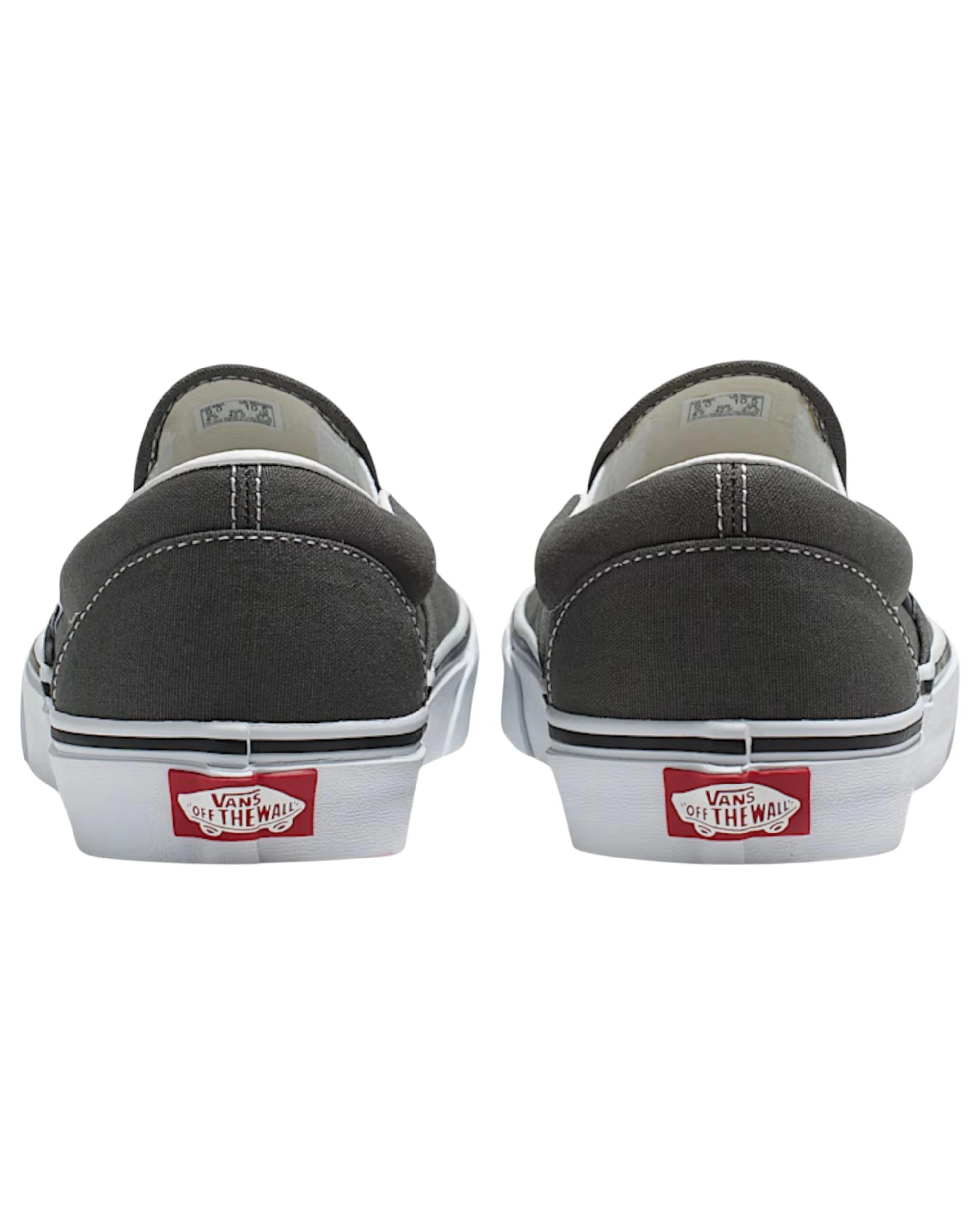 3 Vans Mens Classic Slip On Charcoal Canvas Shoes CHARCOAL, 3 of 4