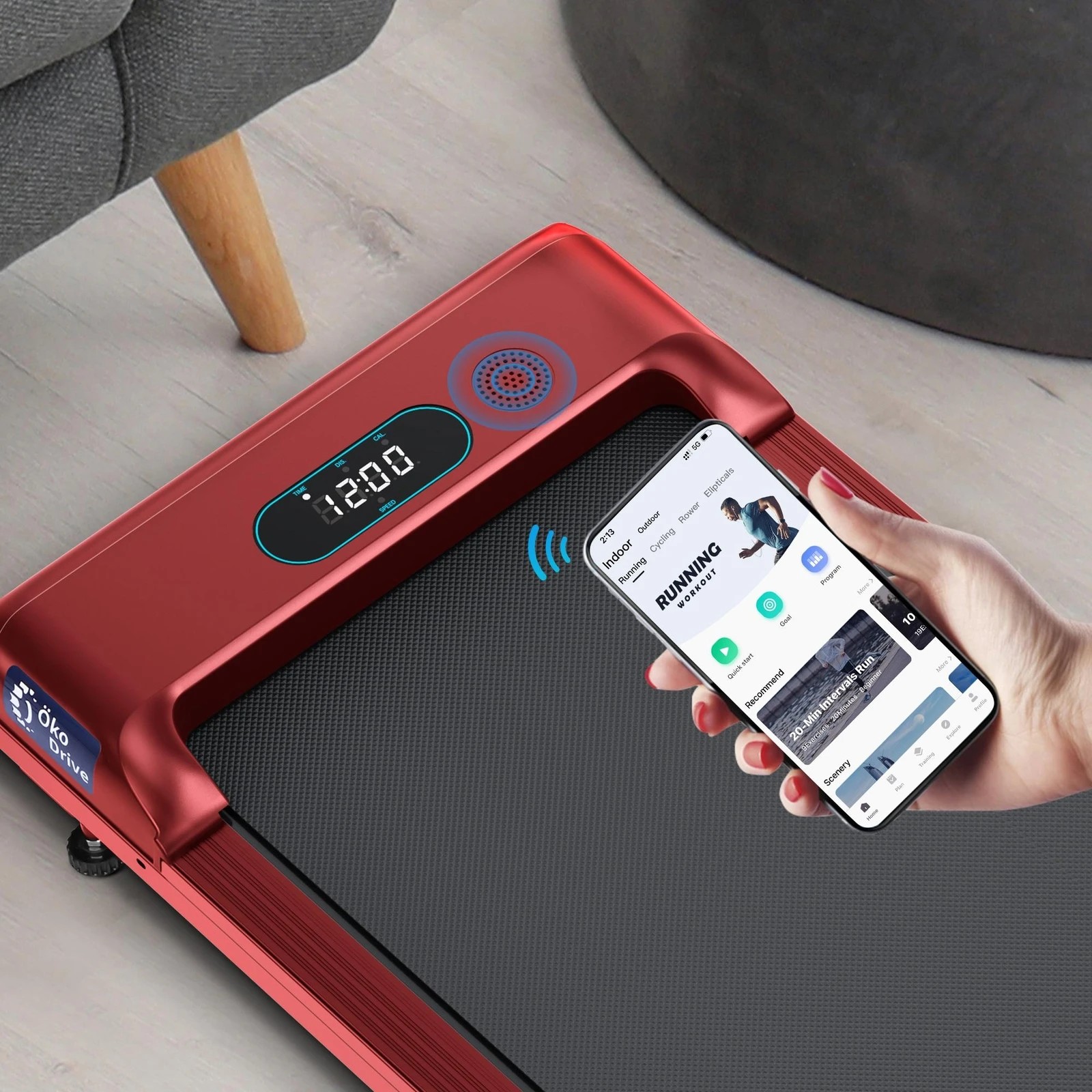 3 Black Lord Treadmill Electric Walking Pad Home Office Gym Fitness Remote Control - Red, 3 of 10