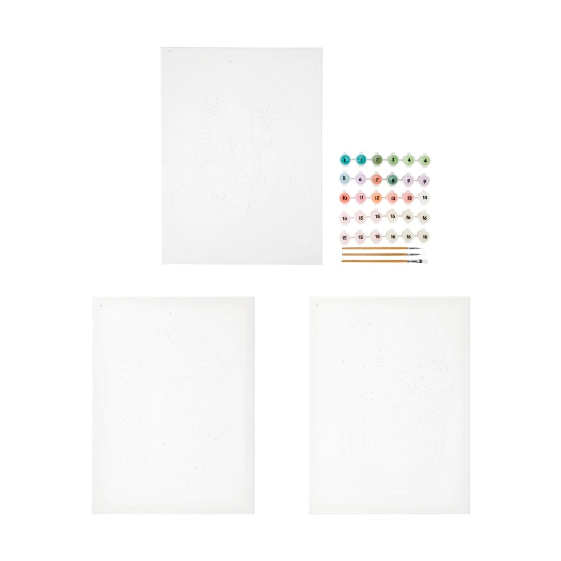 2 3 Pack Paint By Numbers - Bold Floral, 2 of 3