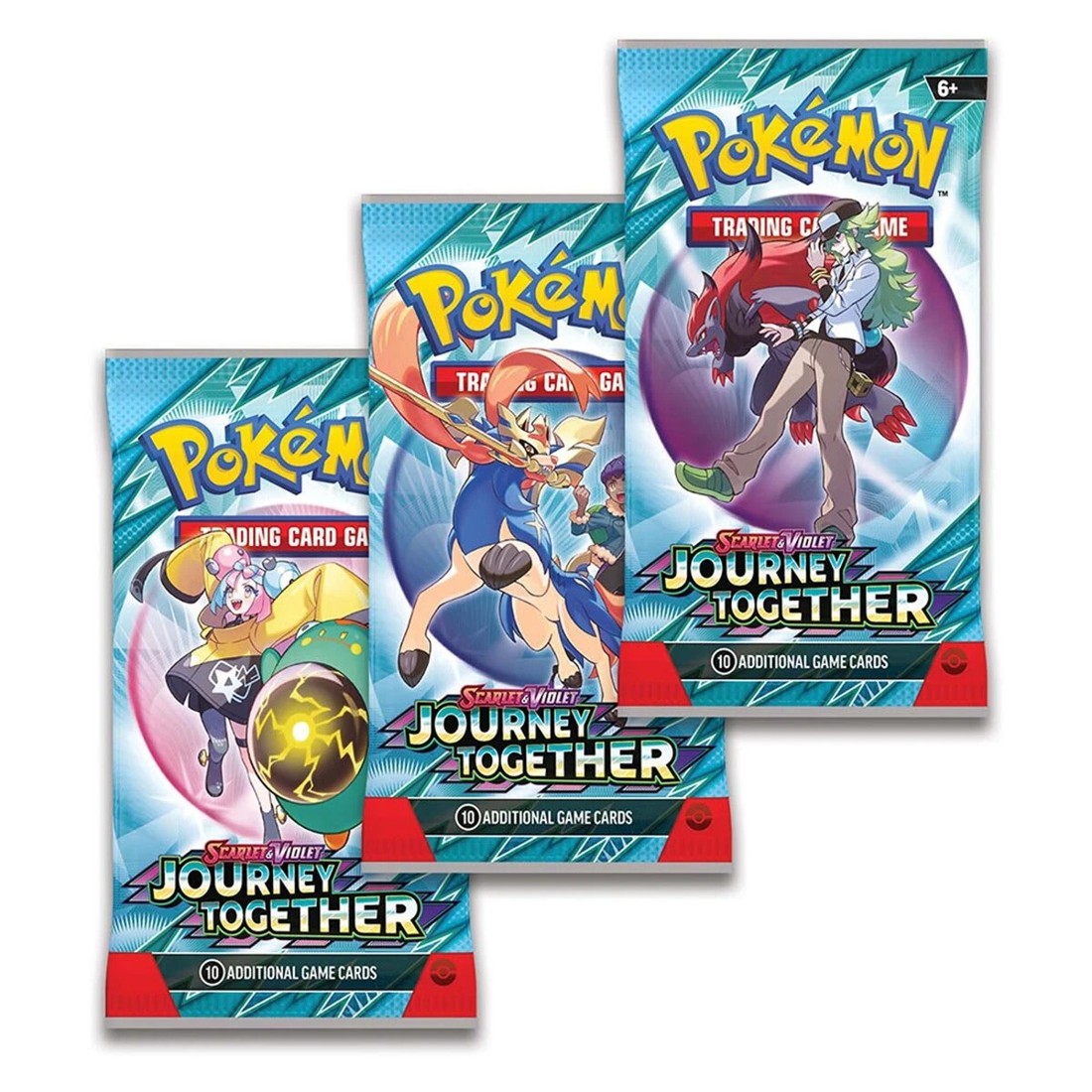 4 3 Pack Pokemon Trading Card Game: Journey Together Booster Blister Pack - Assorted, 4 of 5