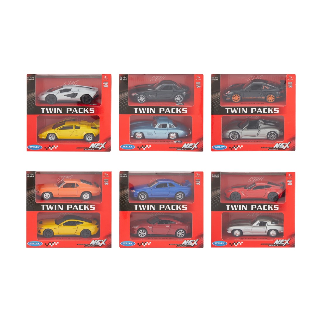 1 Welly Nex New Exploration of Models Die Cast Metal Twin Pack Vehicle - Assorted, 1 of 10