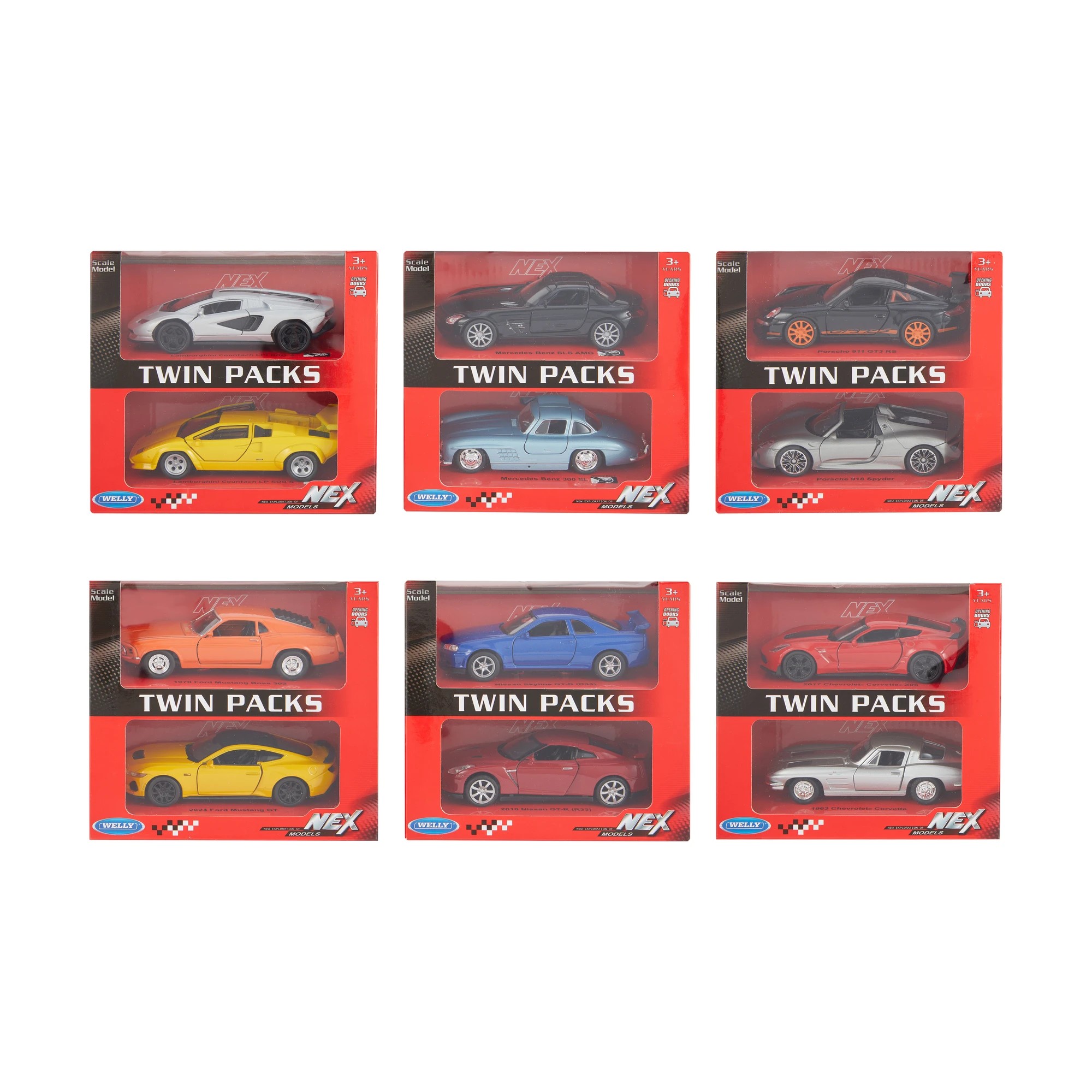 1 Welly Nex New Exploration of Models Die Cast Metal Twin Pack Vehicle - Assorted, 1 of 10
