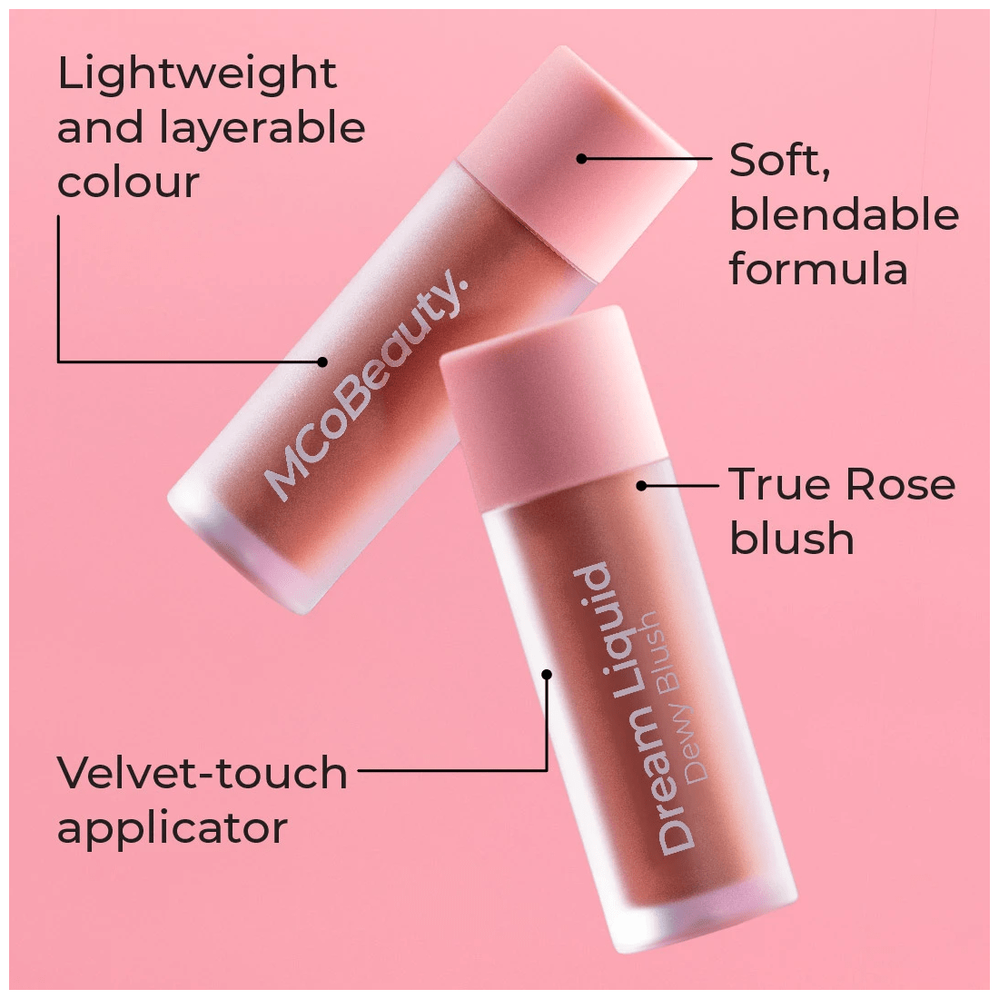 8 MCoBeauty Dream Liquid Dewy Blush - True Rose, 8 of 8