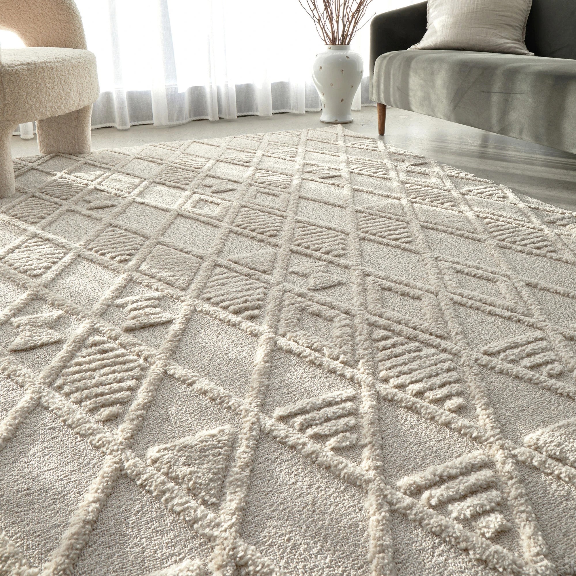 2 Common Ground Rugs Safflower 27 400x300cm - Beige, 2 of 7