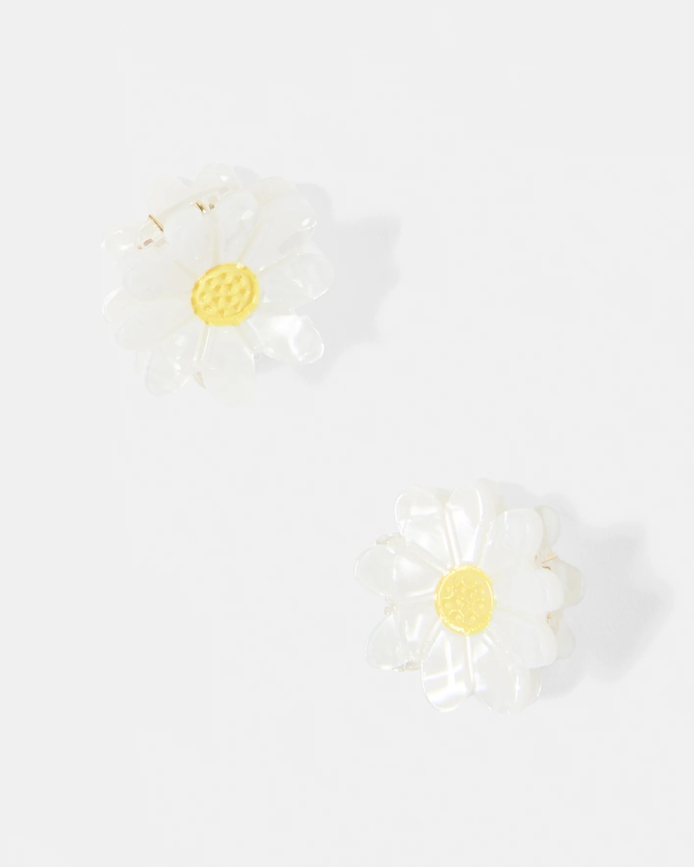2 2 Pack White Daisy Claw Hair Clips Gift Set, 2 of 3