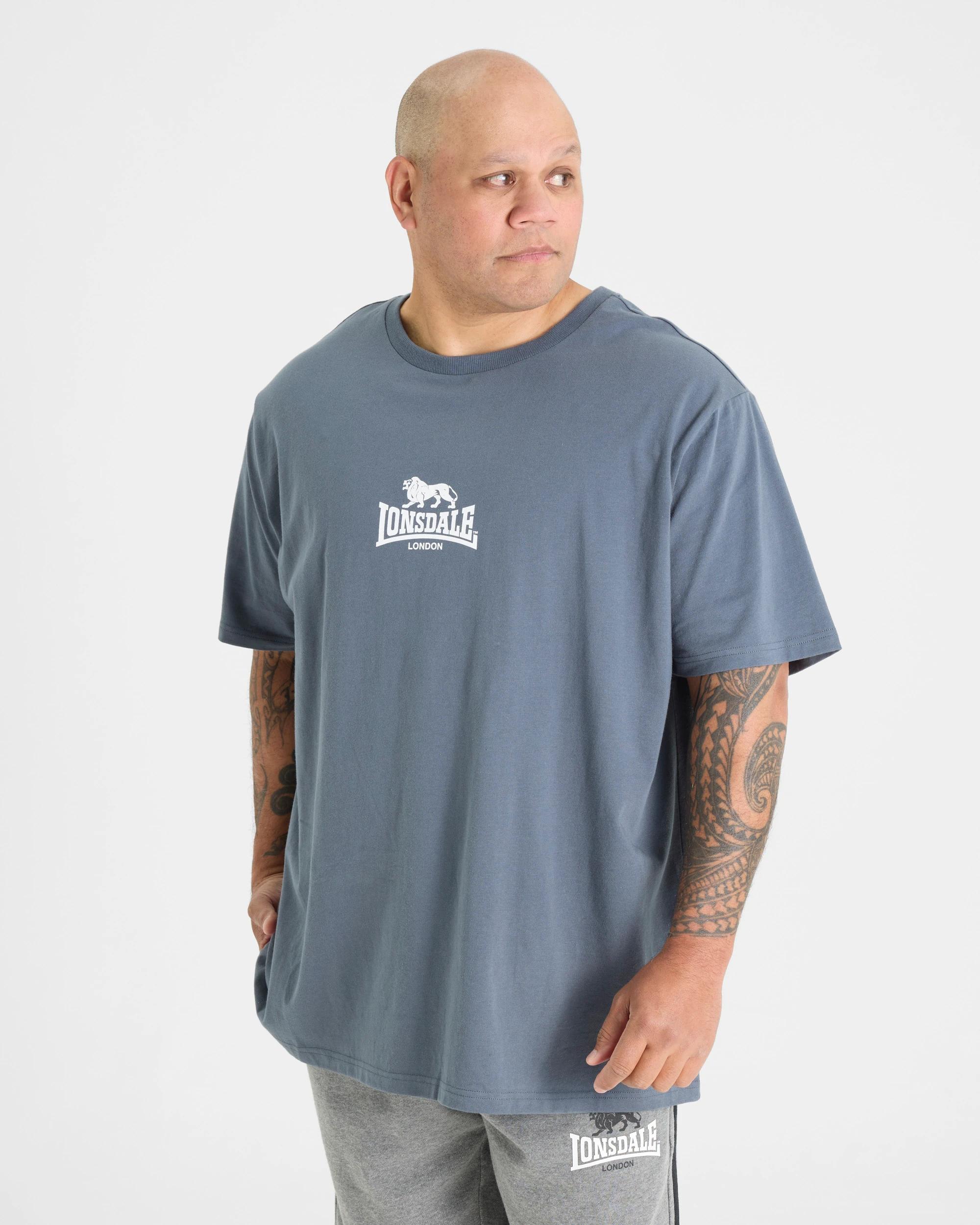 1 Lonsdale London Varsity Active Plus Short Sleeve T-shirt BLUE, 1 of 5