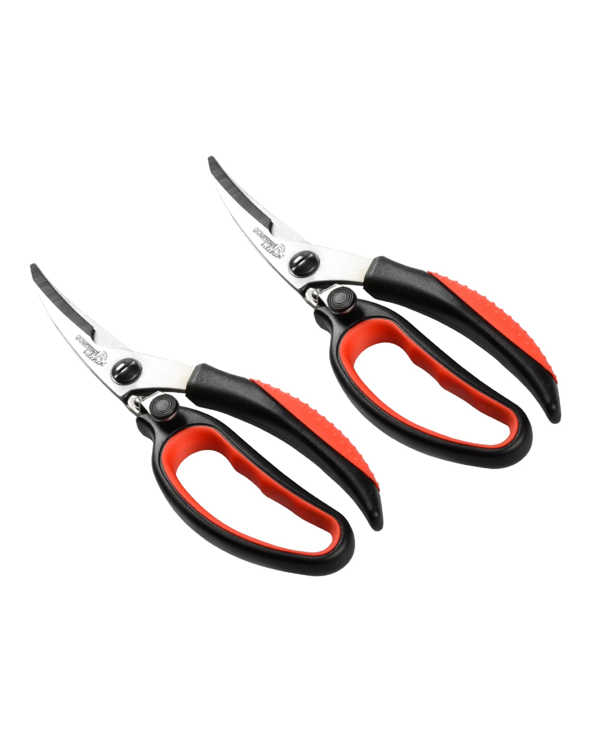 1 Gourmet Kitchen Multi Purpose Kitchen Scissors 2 pack - Silver, 1 of 8