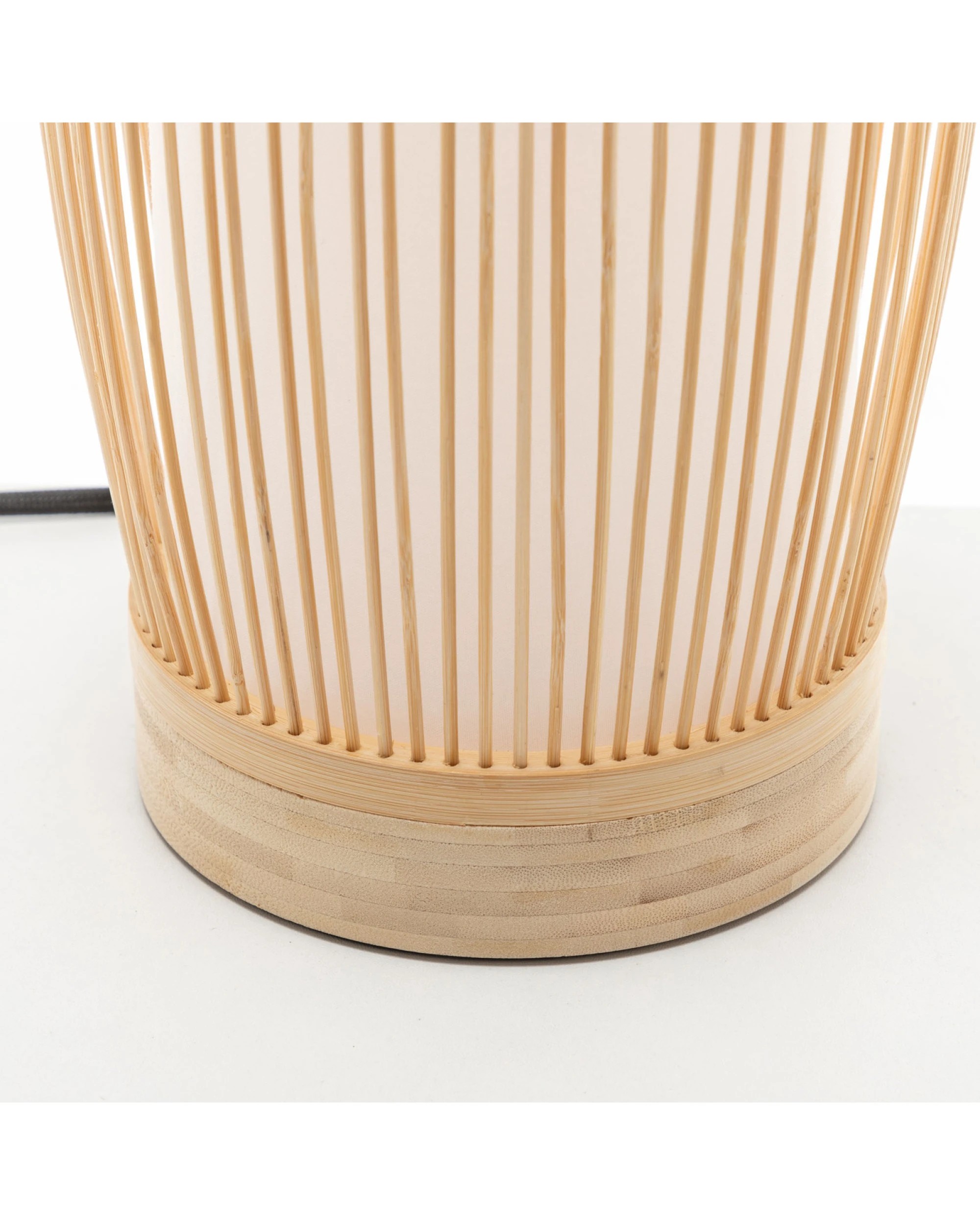 2 BR Home Natural Woven Bamboo Cylinder Table Lamp Light Shade Boho Tropical, 2 of 4