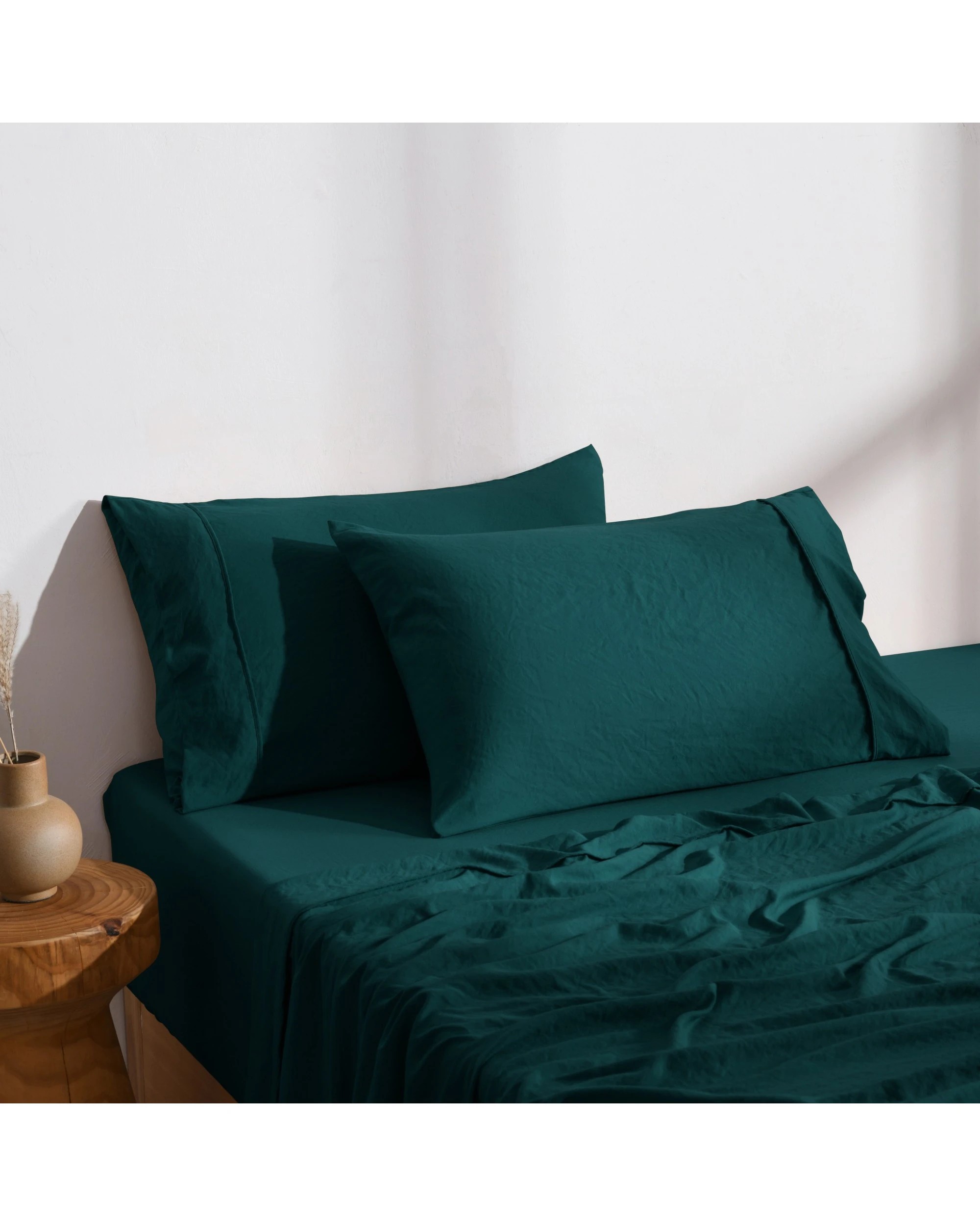 2 Dreamaker Superfine Washed Microfibre Standard Pillowcase Twin Pack - Teal, 2 of 6