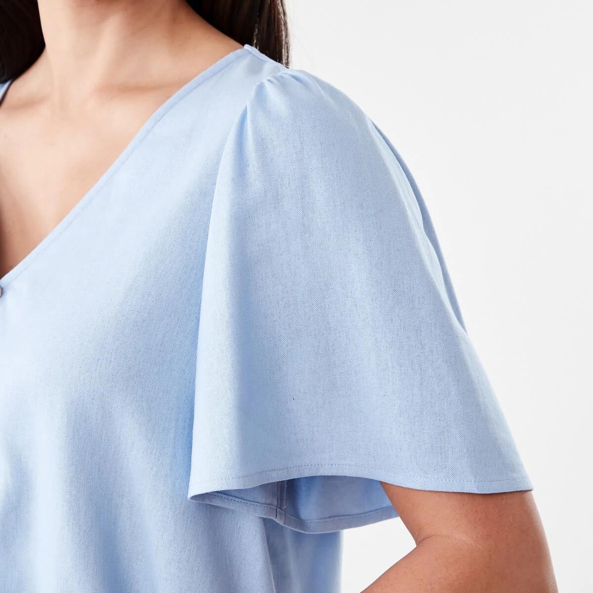 5 Short Sleeve Flutter Top BRUNI BLUE, 5 of 5