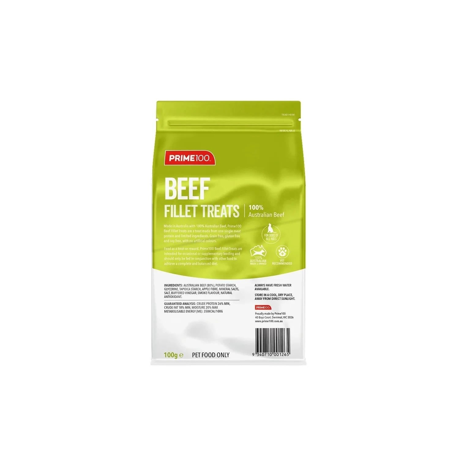 2 Prime100 Fillet Beef Treats 100g, 2 of 2
