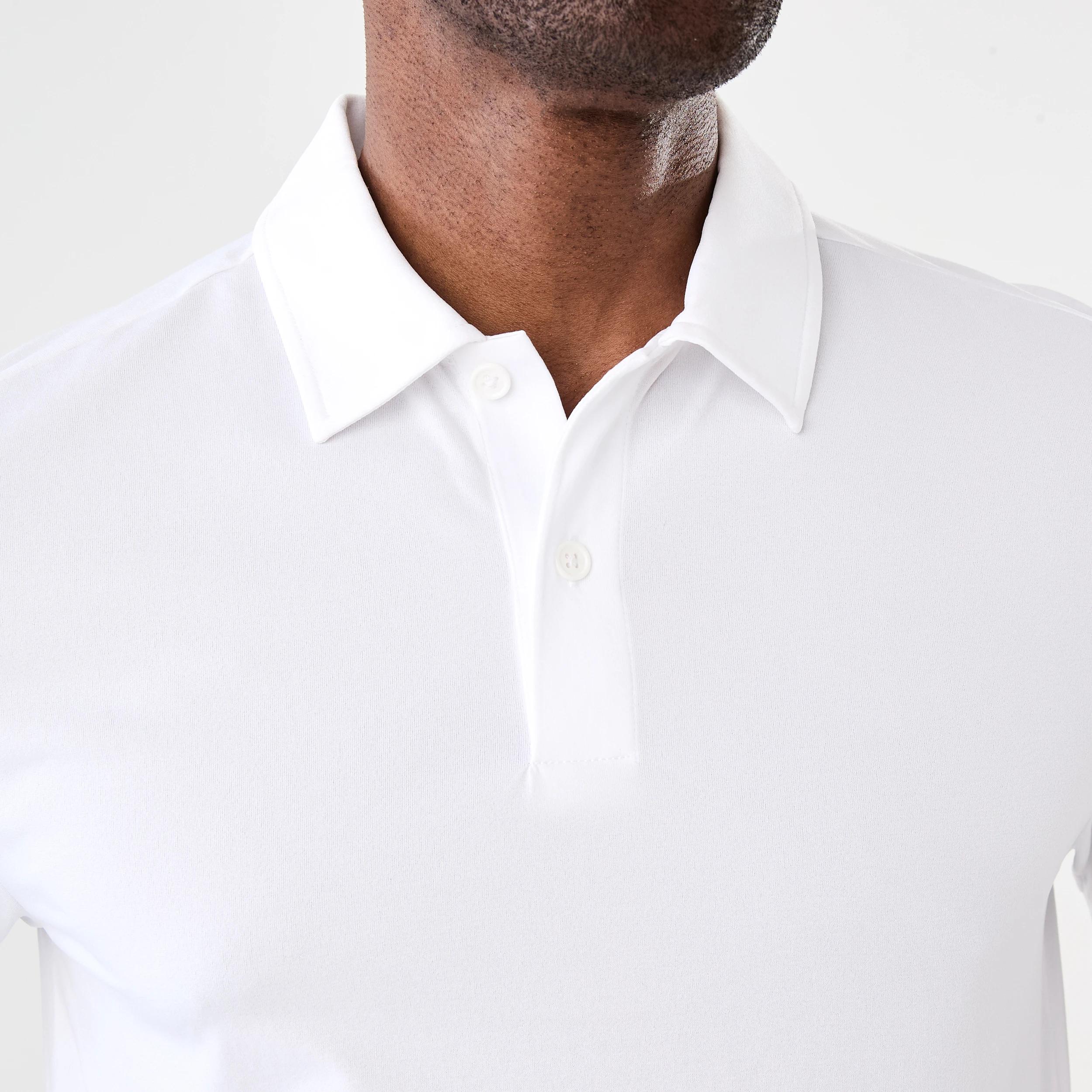 5 Active Mens Regular Training Polo Shirt WHITE, 5 of 5