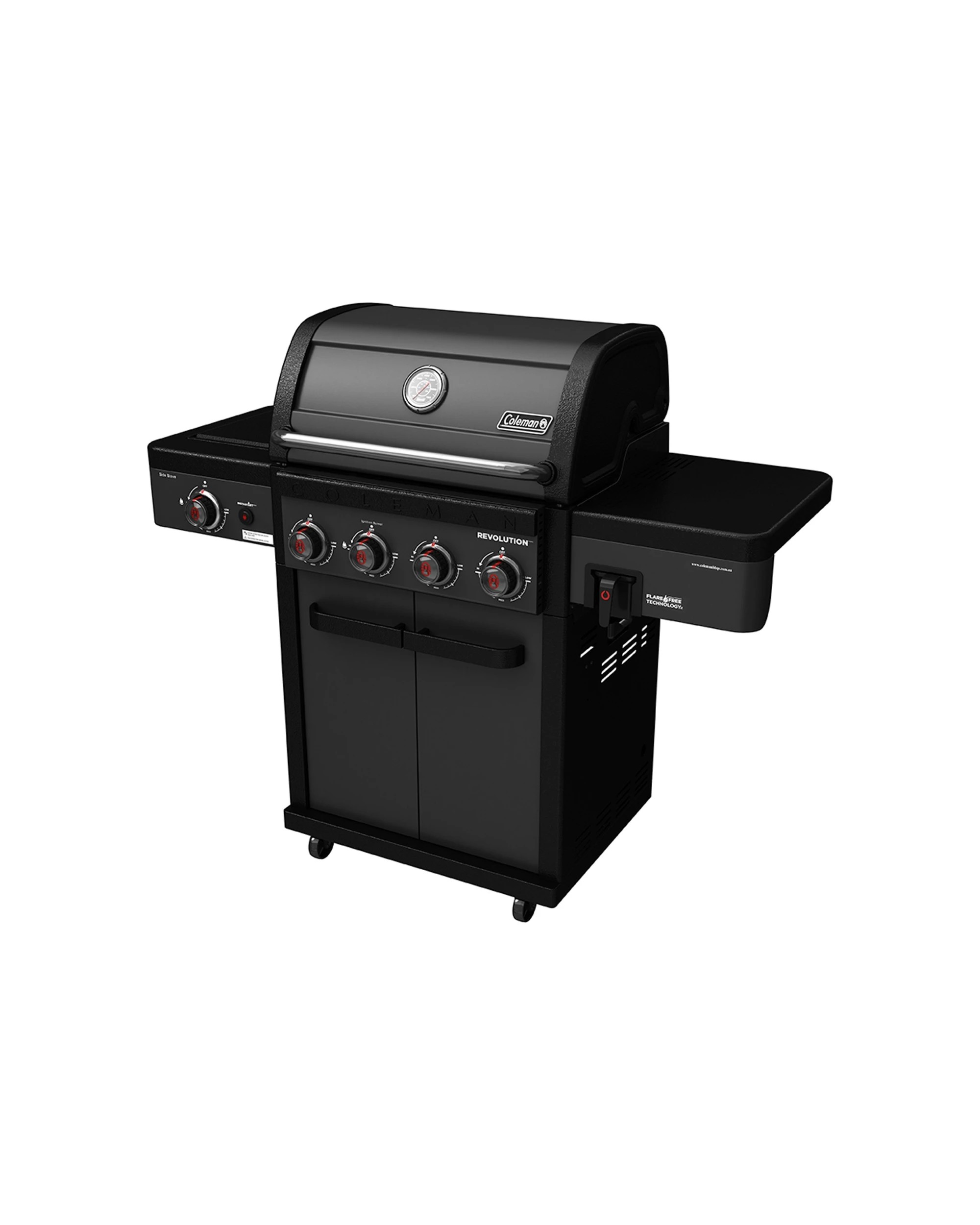 3 Coleman Revolution 4 Burner BBQ With Side Burner Instastart Ignition ULPG Gas - Black, 3 of 9