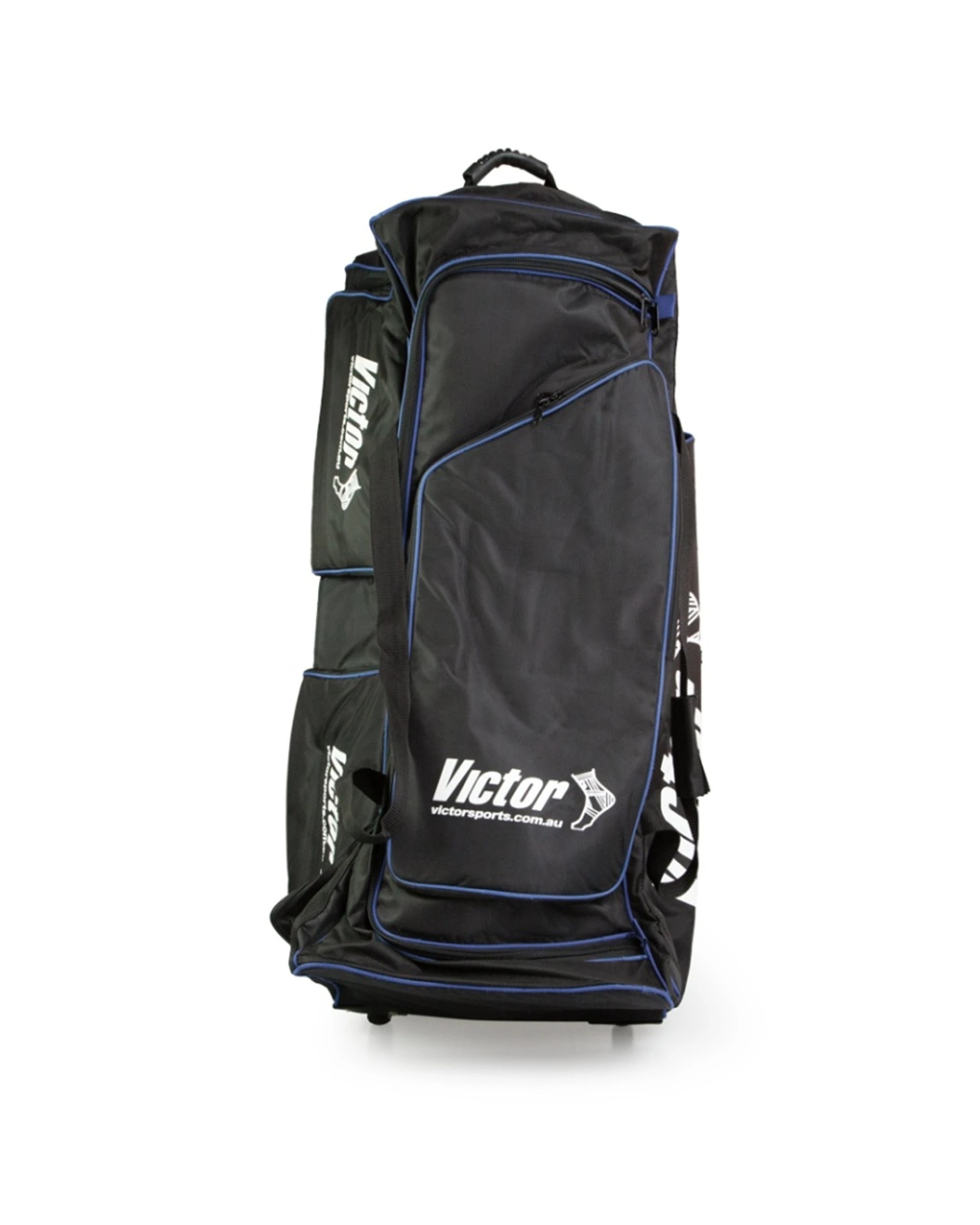 1 Victor Sports Cricket Bag Deluxe Large D Shape Rubber Pull Handle - Black, 1 of 5