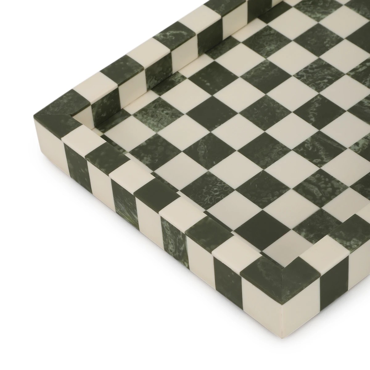 4 Green Check Decor Tray, 4 of 5