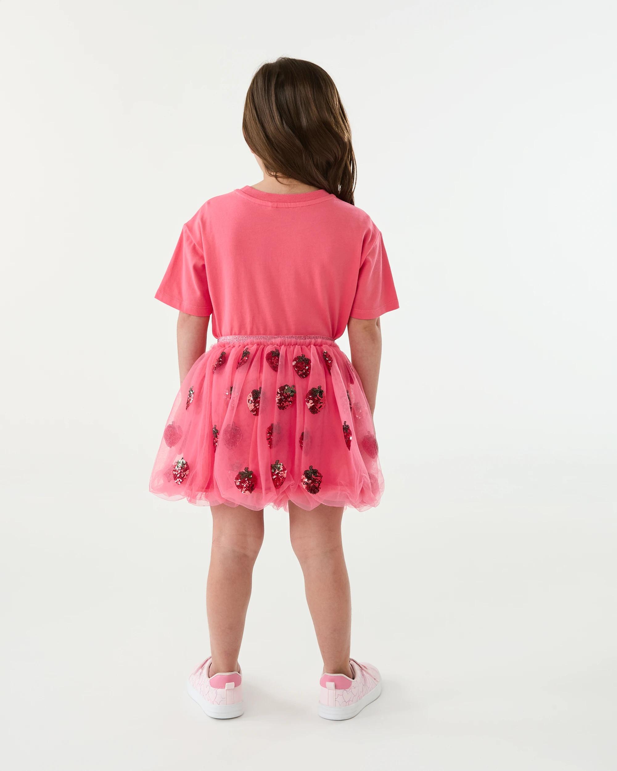 6 Bubble Tutu Skirt Red Strwby, 6 of 6