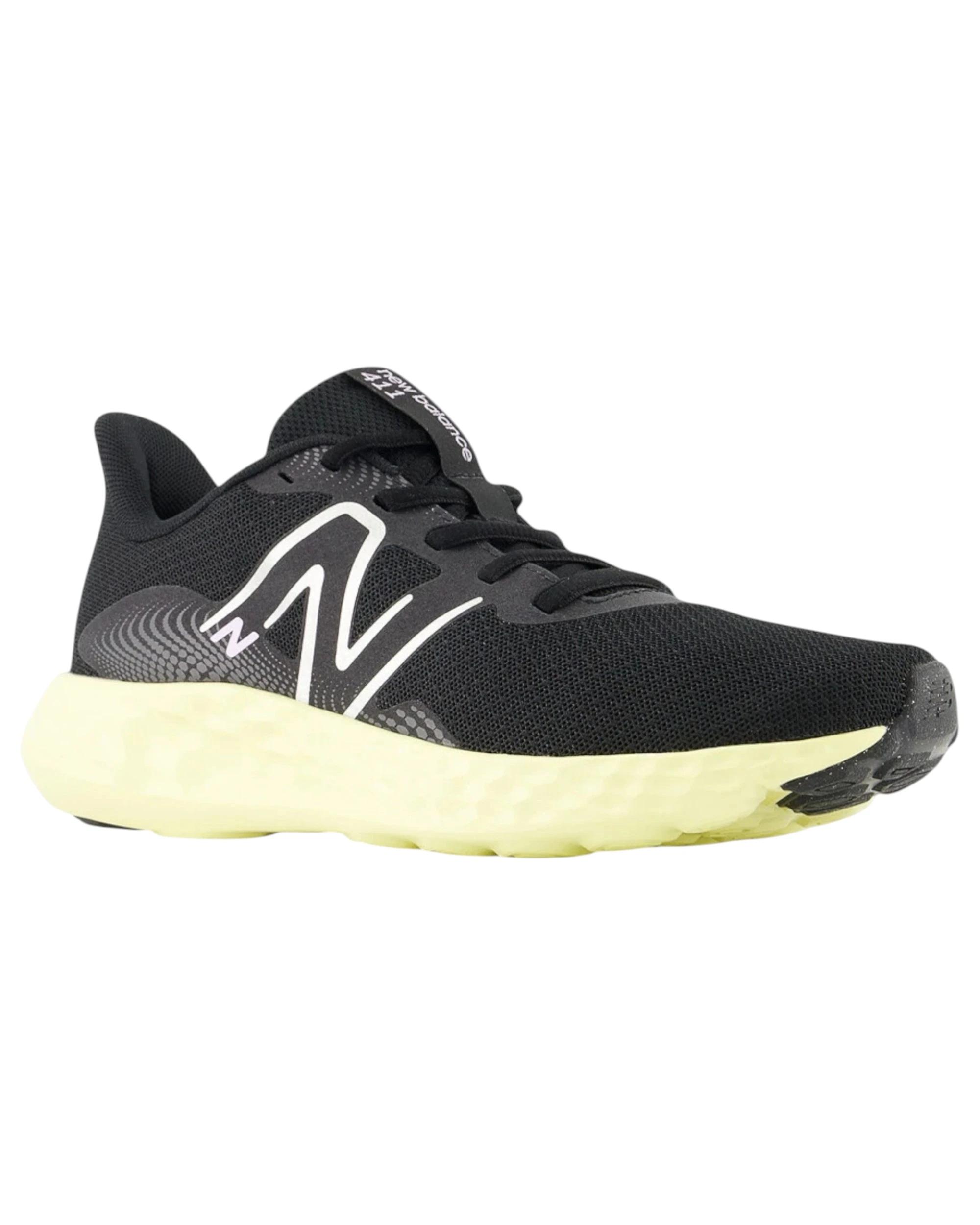 2 New Balance Womens 411 Athletic Shoes BLACK/YELLOW, 2 of 5