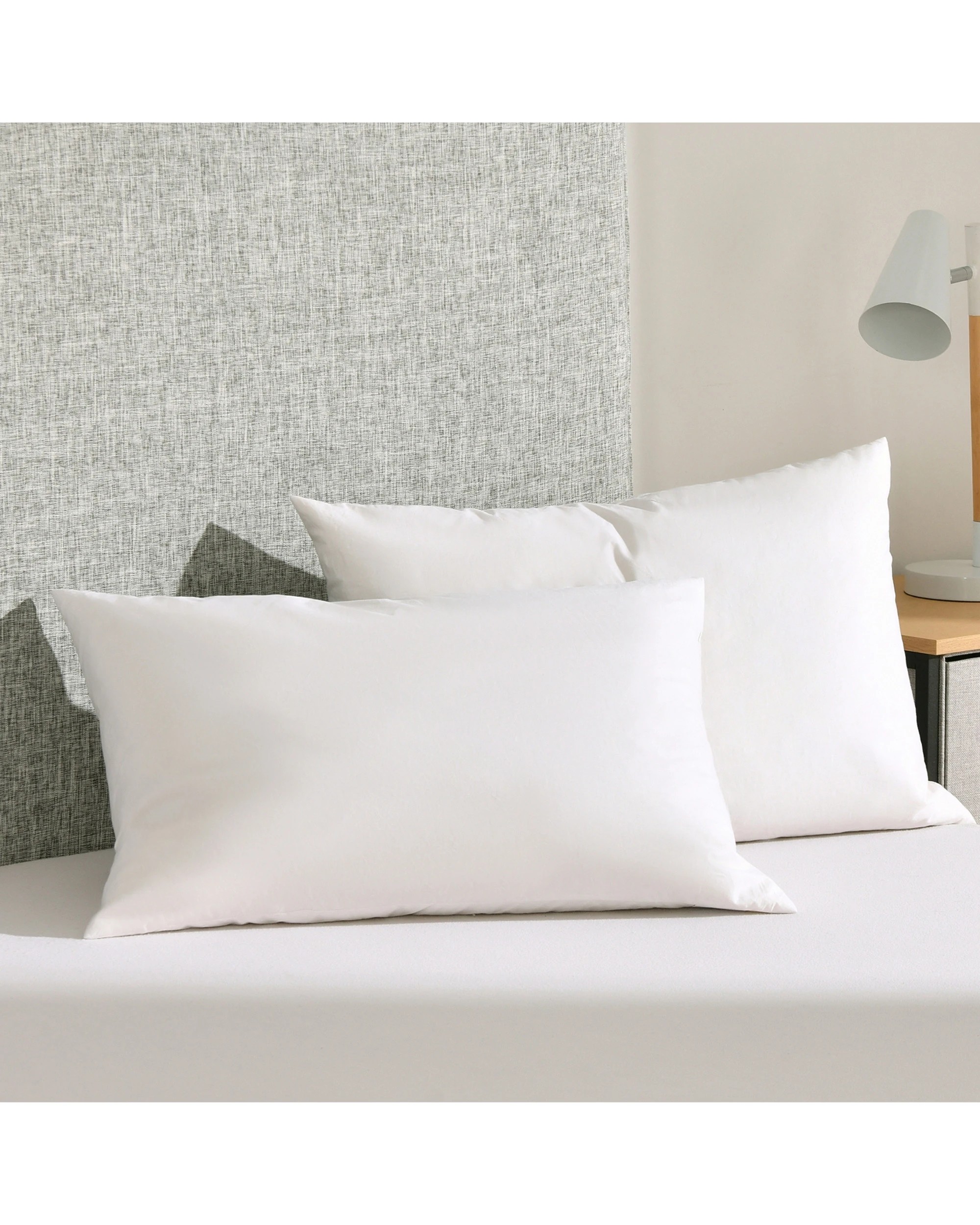 8 Dreamaker Rectangular Cushion Insert White Duck Feather Fill Twin Pack 40x60cm - White, 8 of 8