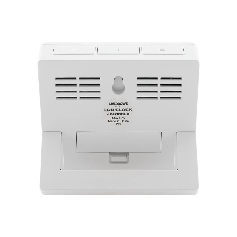 3 J.Burrows LCD Clock with Temperature White, 3 of 3
