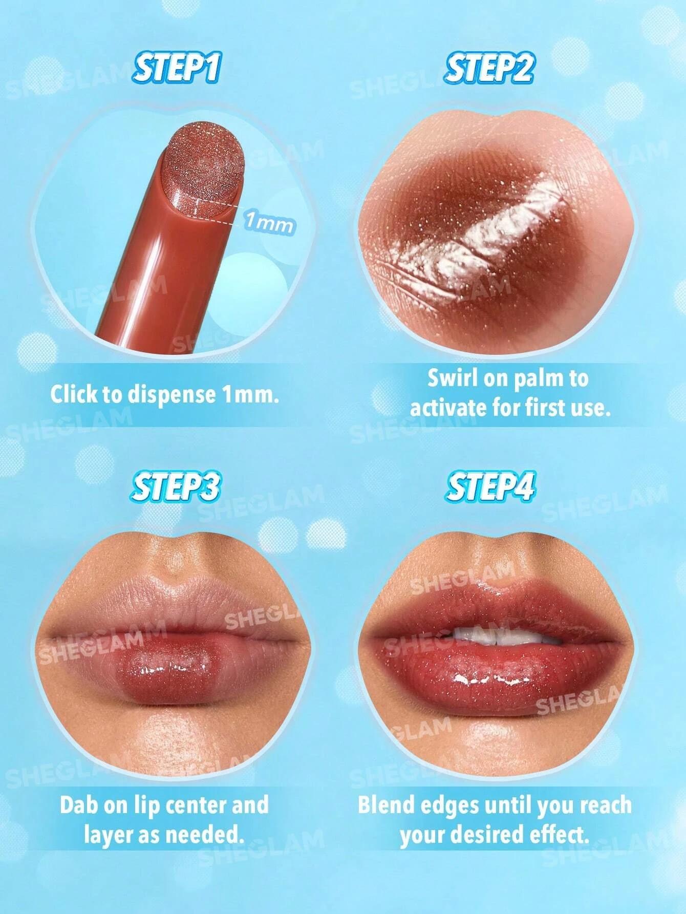7 SHEGLAM Pout-Perfect Shimmer Lip Plumper - Sepia Kiss, 7 of 7