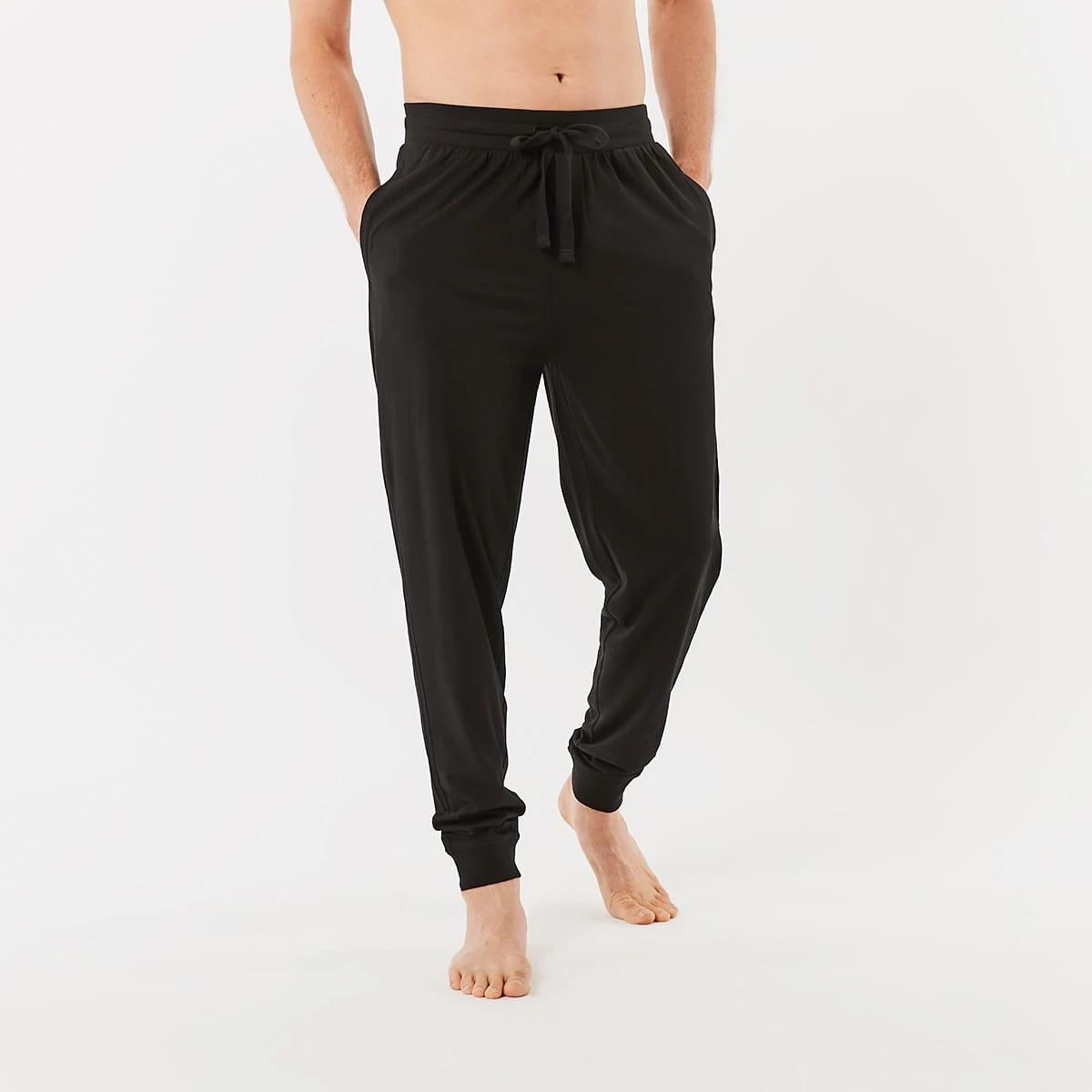 1 Ribbed Waist Joggers Black, 1 of 5