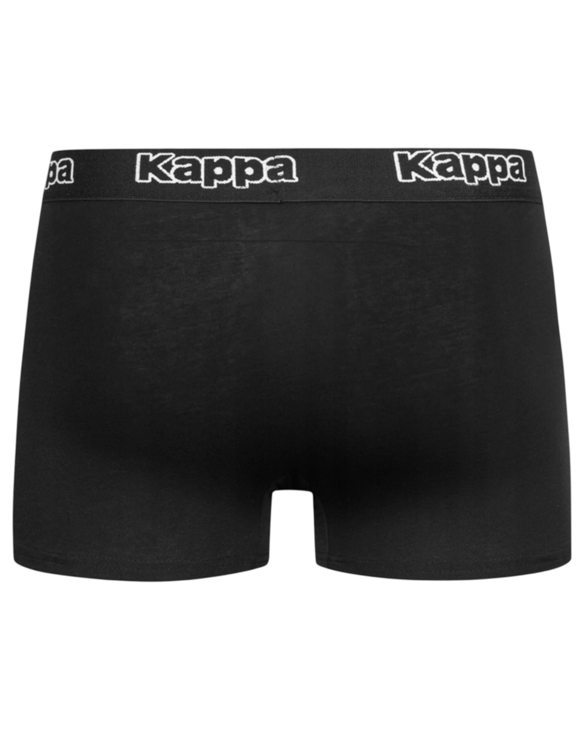 2 Kappa 2 x Mens Black/Grey Trunks Boxer Shorts Underwear BLACK/GREY, 2 of 4