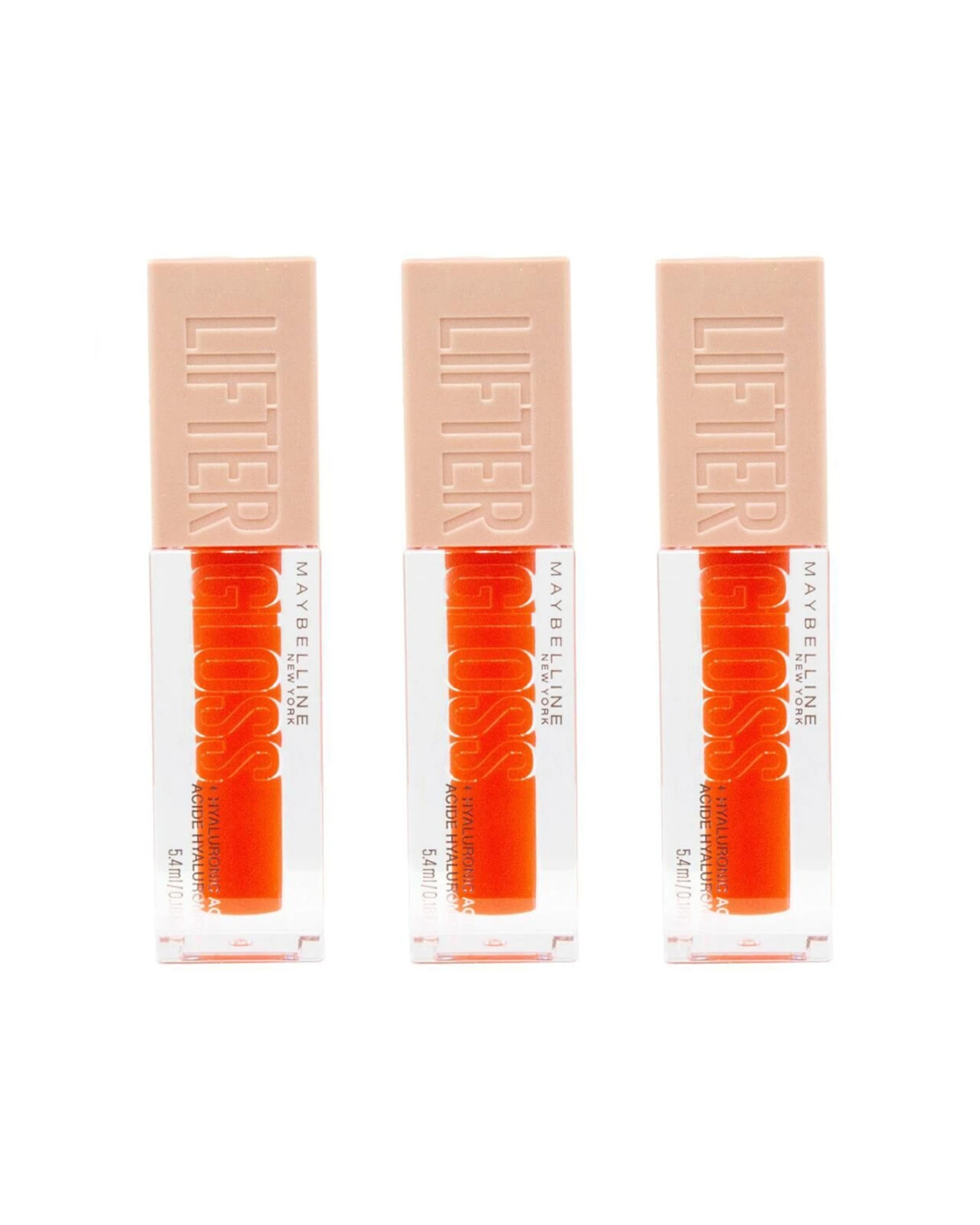 1 Maybelline LifterGloss Hydrating Lip Gloss 3PK 5.4ml Glossy Finish Sweetheart 23 - Pink, 1 of 3