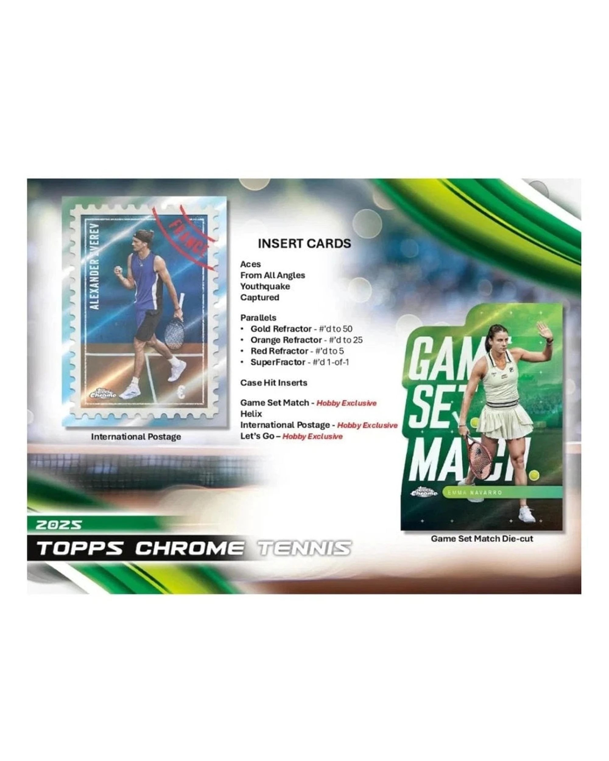 2 Topps Chrome Tennis 2025 Hobby Pack, 2 of 6