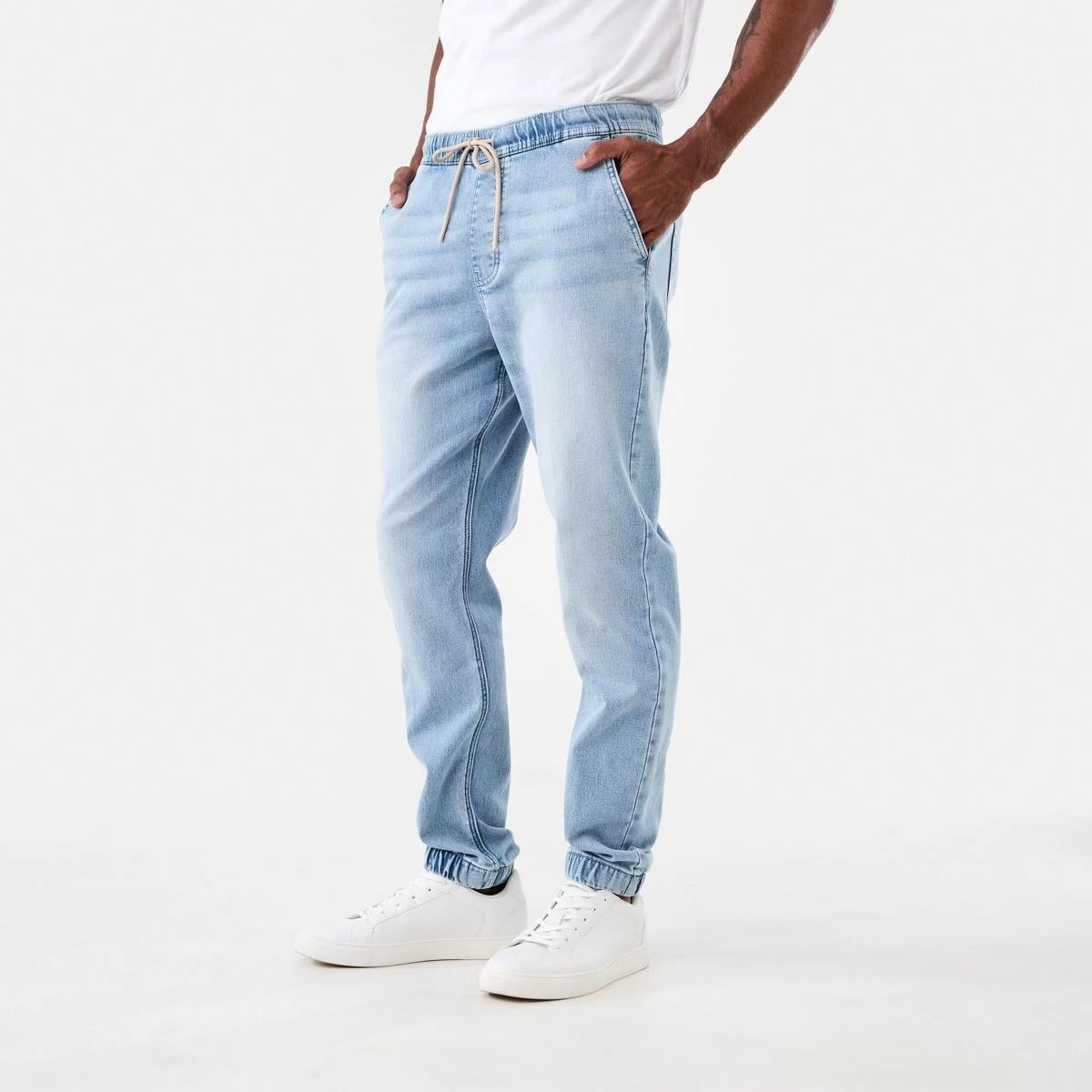 2 Cuffed Denim Joggers LIGHT WASH, 2 of 5