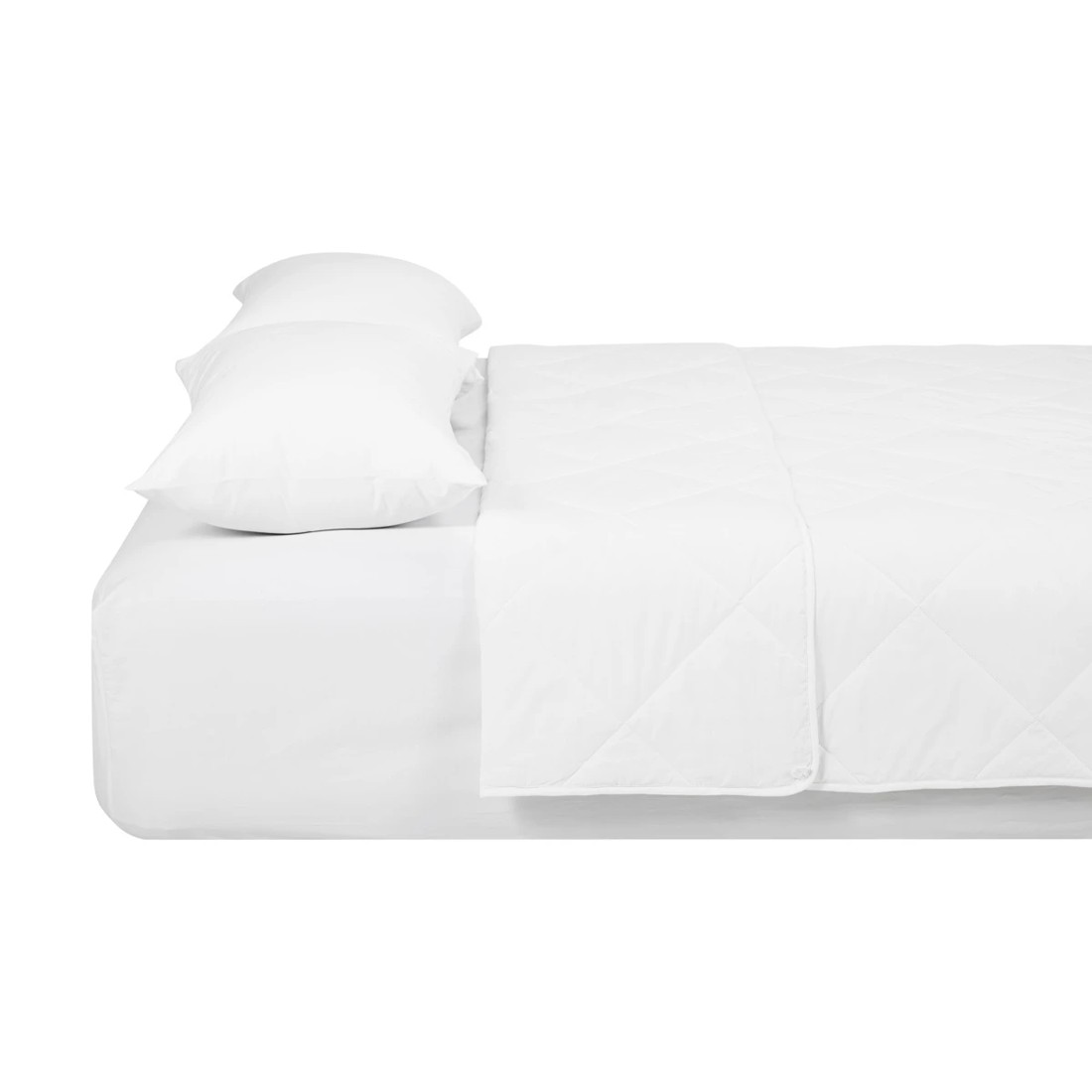 4 Low Warmth Summer Cotton Wool Quilt - Queen Bed, White, 4 of 4