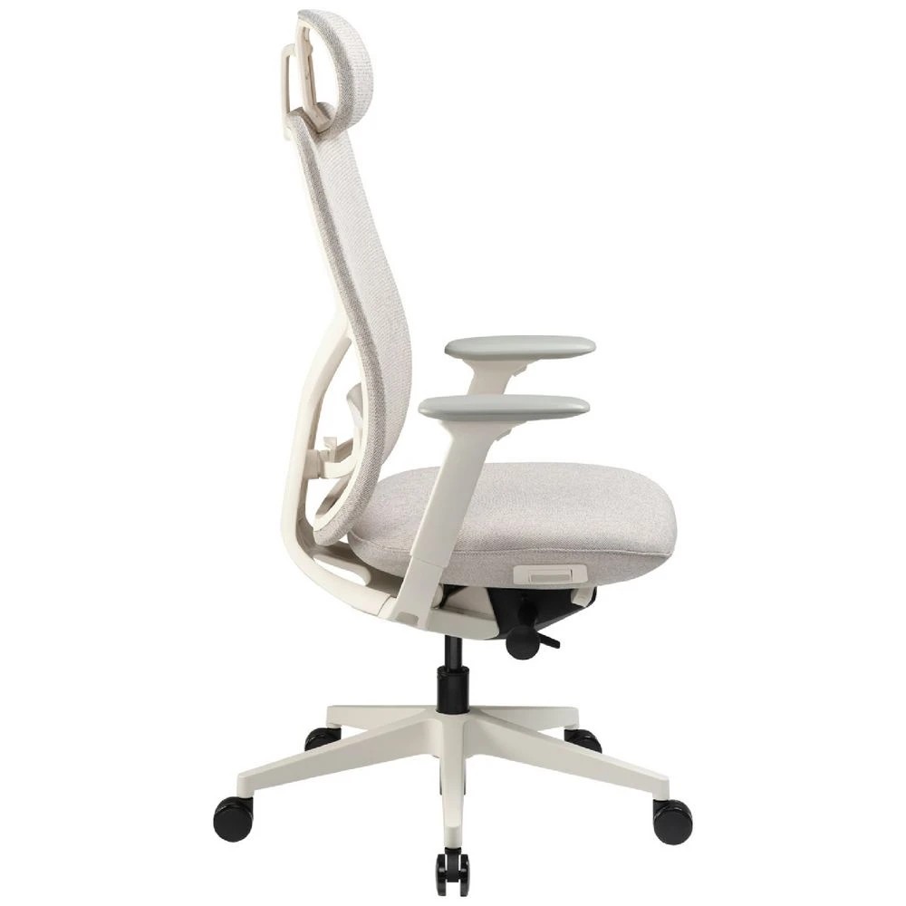 2 Pago Electra Office Chair with Headrest Oatmeal White Ergonomic Chairs and Desk Chairs, 2 of 10