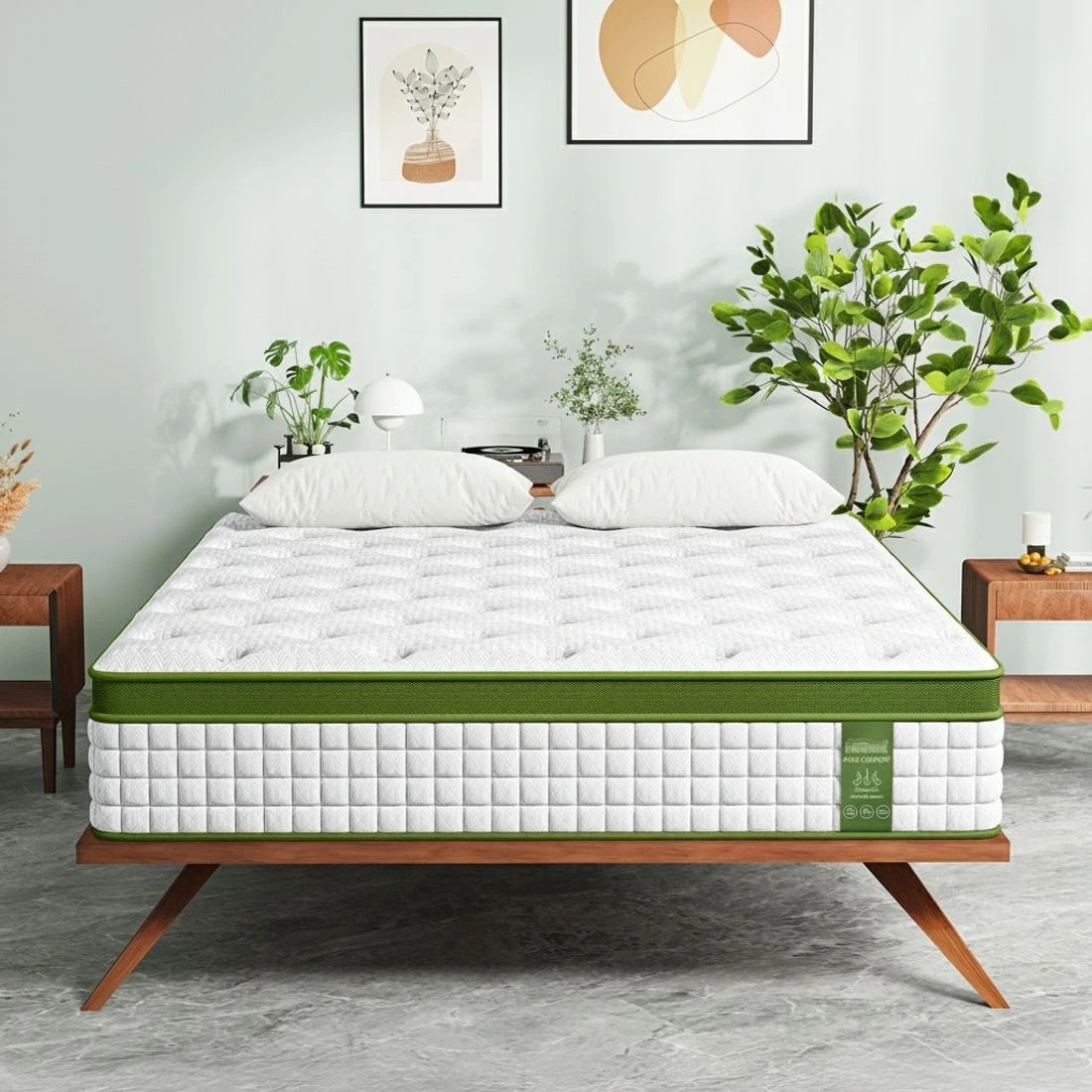 4 BedStory Double Mattress 34cm Medium - Hybrid Mattress for Pressure Relief Motion Isolation - Double Bed - White, 4 of 6