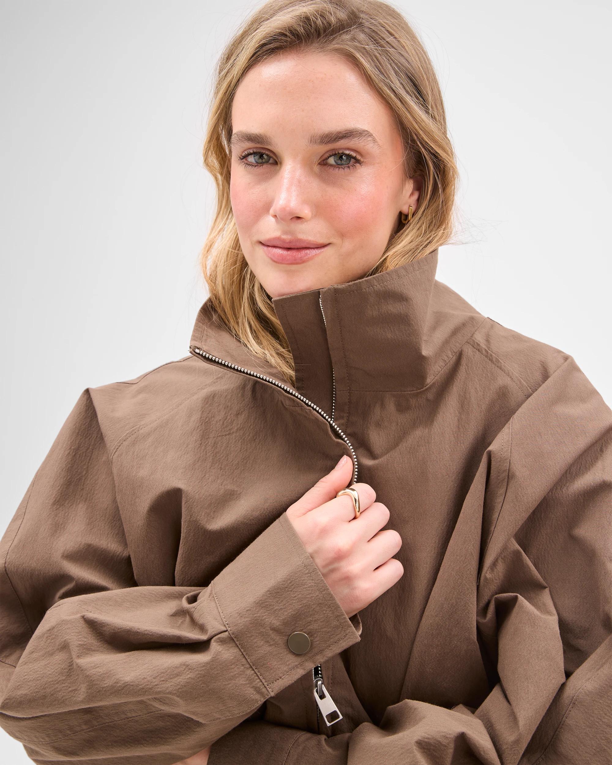 6 Lily Loves Australian Cotton Blend Parker Jacket DARK KHAKI, 6 of 9