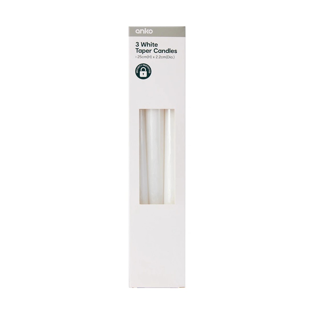 5 3 Pack White Taper Candles, 5 of 5