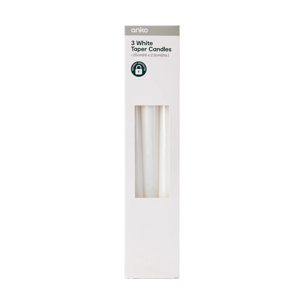 5 3 Pack White Taper Candles, 5 of 5