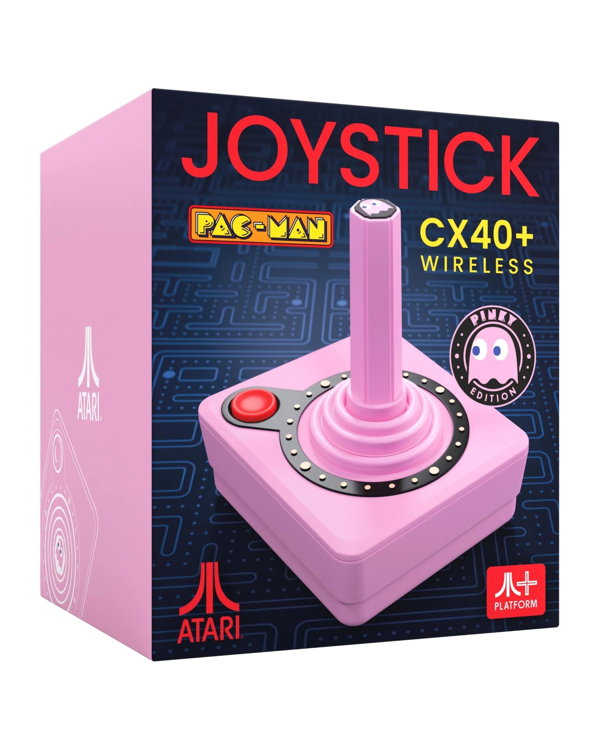 1 Atari Pac-Man CX-40+ Wireless Joystick - Pink, 1 of 3
