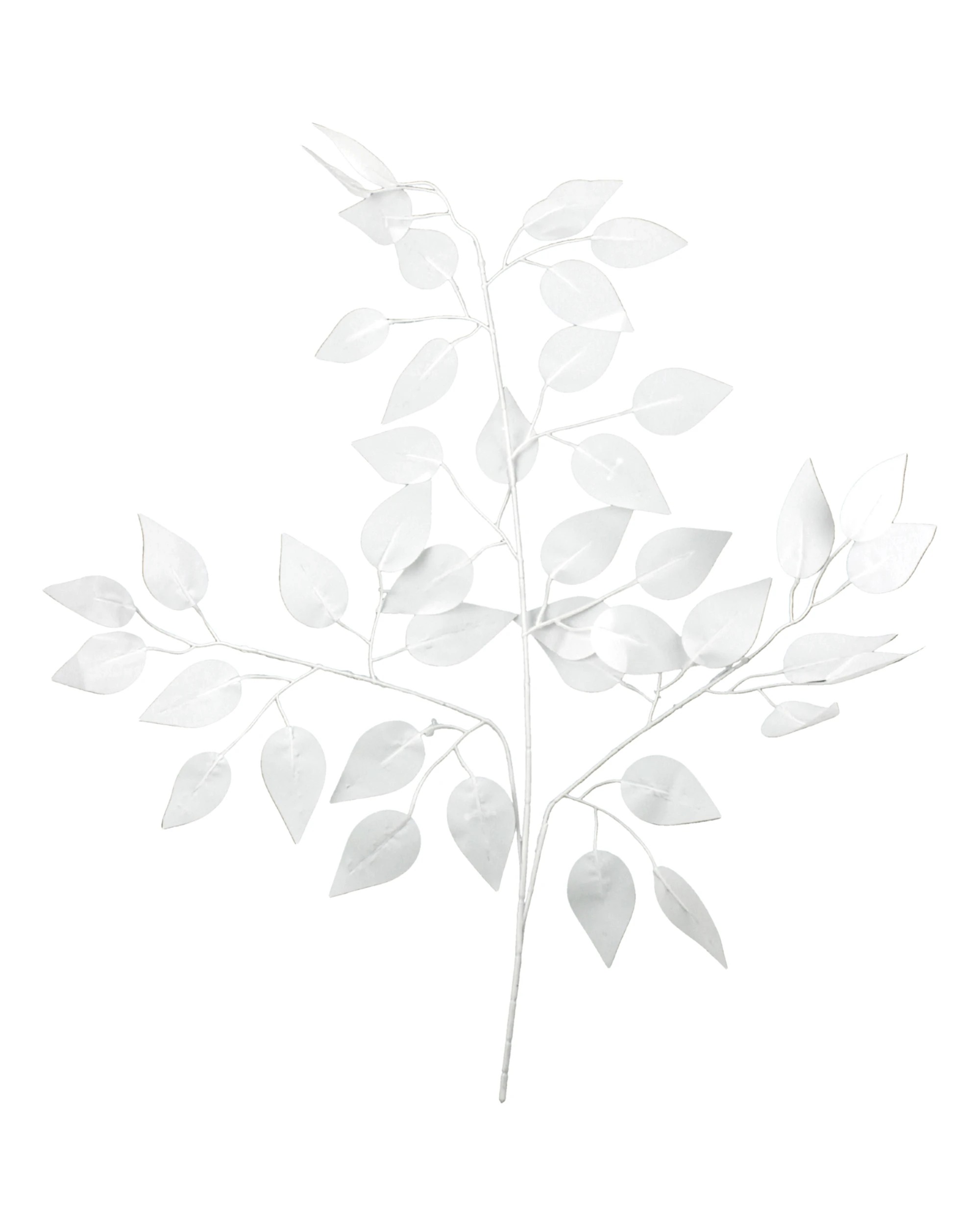 4 Partyrama Artificial Leaf Branches Pack of 12 Stems - White, 4 of 5