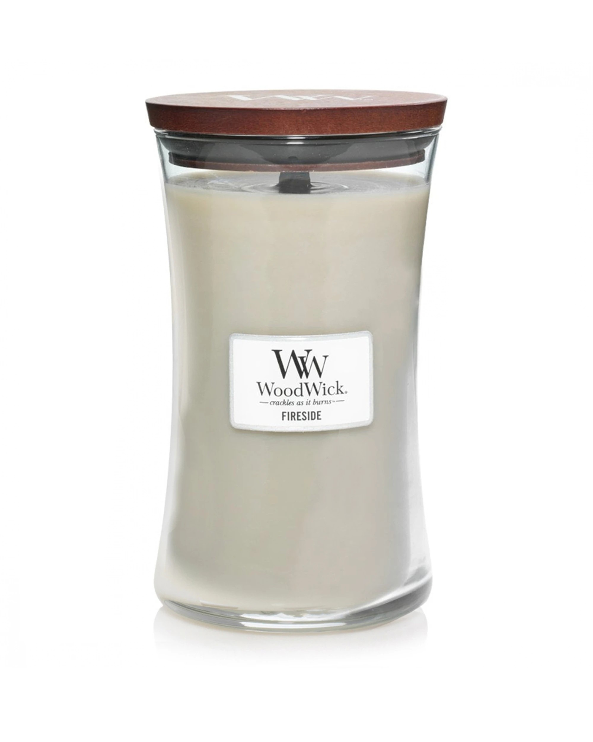 1 Woodwick Scented Soy Wax Candle Fireside Scented Home Fragrance Large - White, 1 of 1