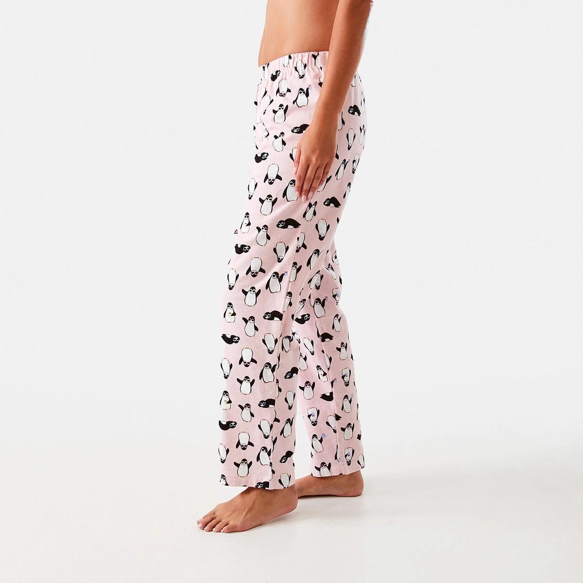 2 Printed Flannel Pants Penguin, 2 of 5