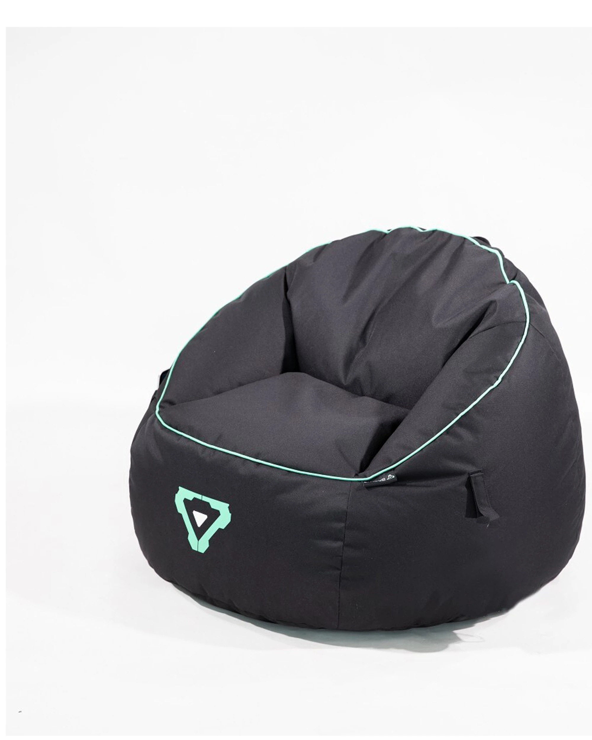 8 Laser Gaming Fabric Bean Bag Sofa/chair W/ Headphone Strap & Side Pocket Black
 - Black, 8 of 8