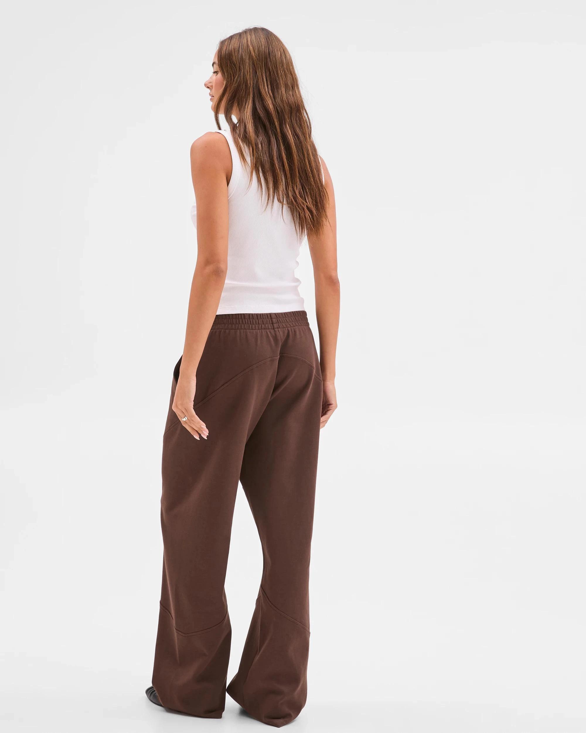 6 Lily Loves Australian Cotton Blend Angled Pocket Trackpants COFFEE BEAN, 6 of 6