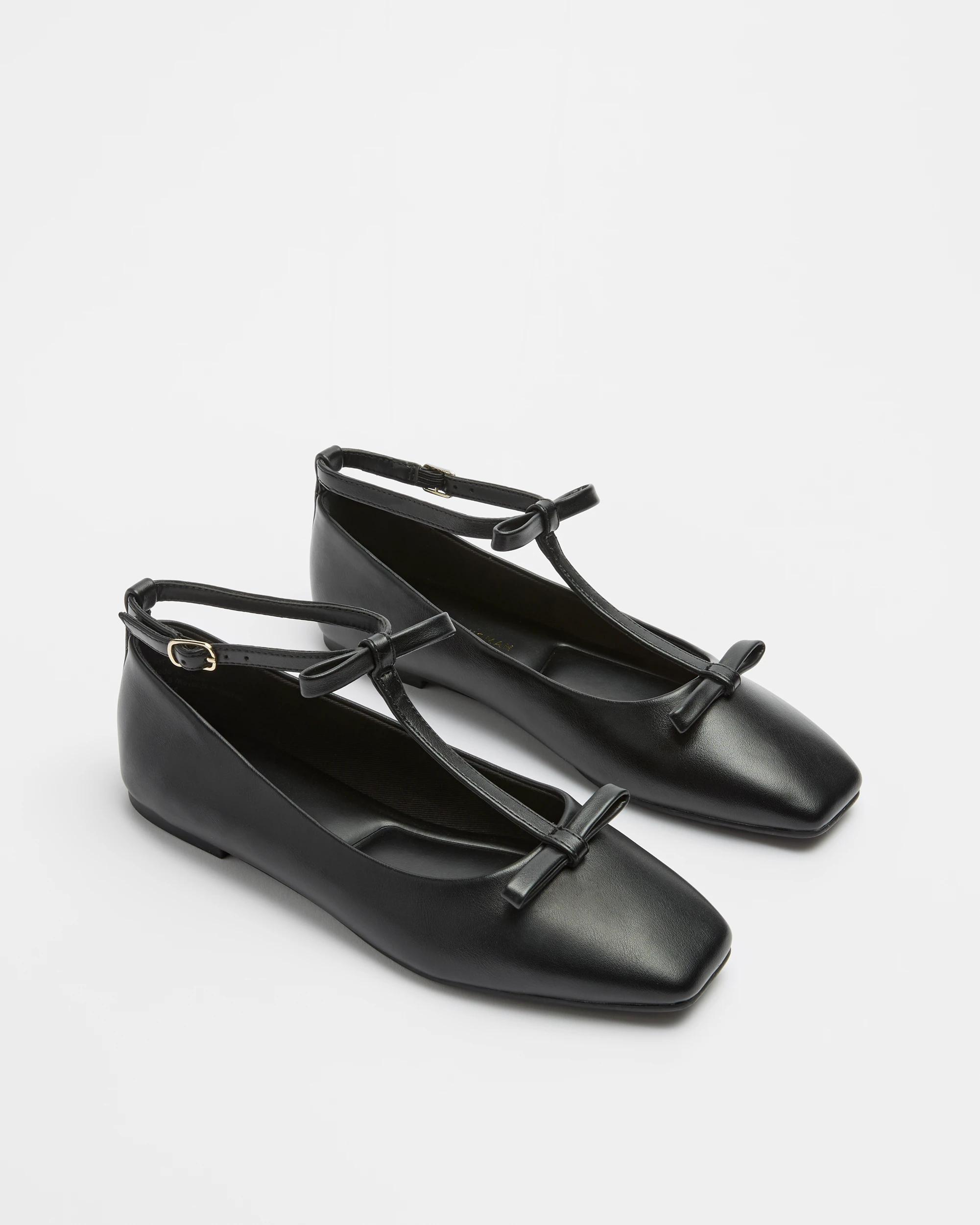 3 Target Womens T-bar Ankle Strap Ballet Flat BLACK, 3 of 3