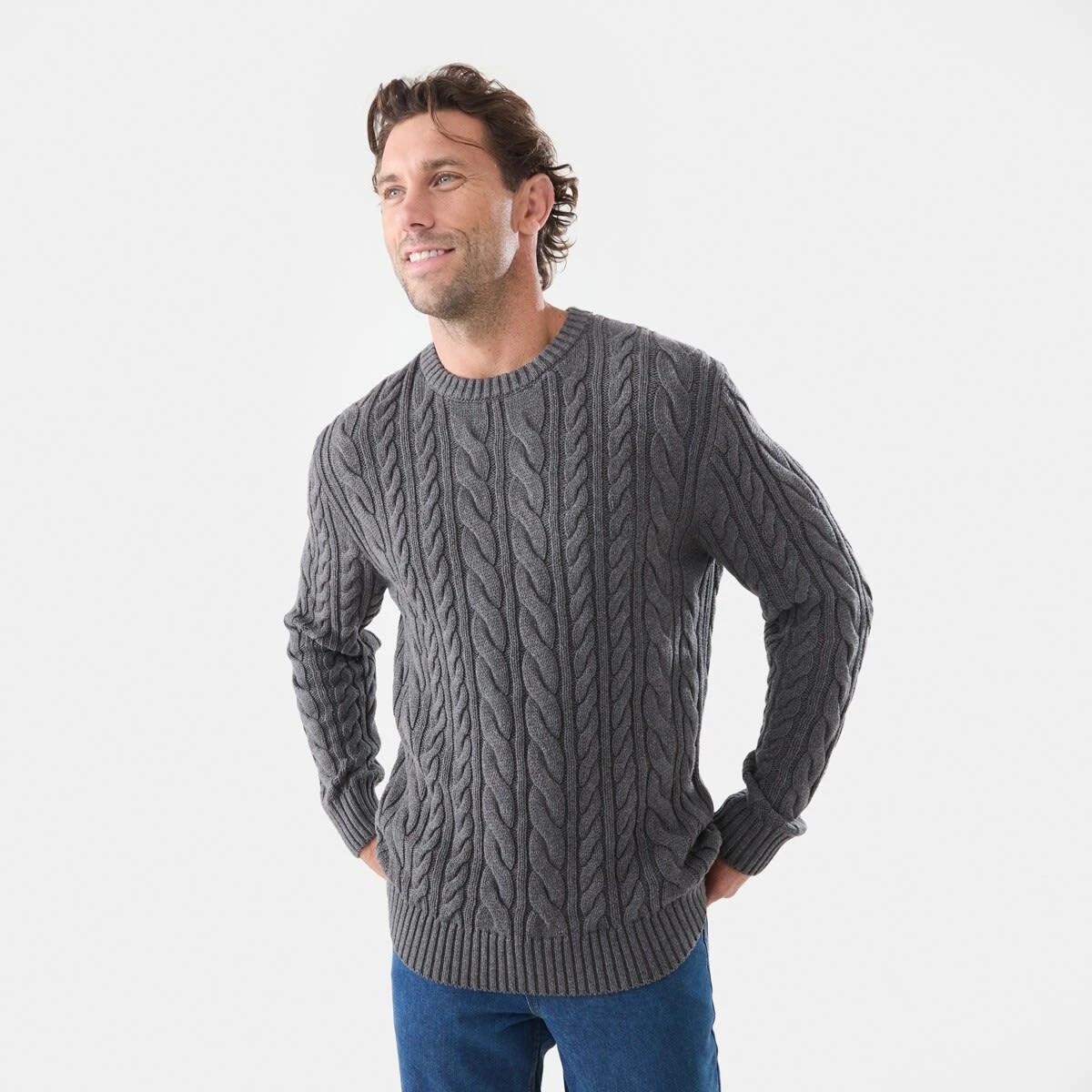 1 Cable Knit Jumper Gry Chmrle, 1 of 5