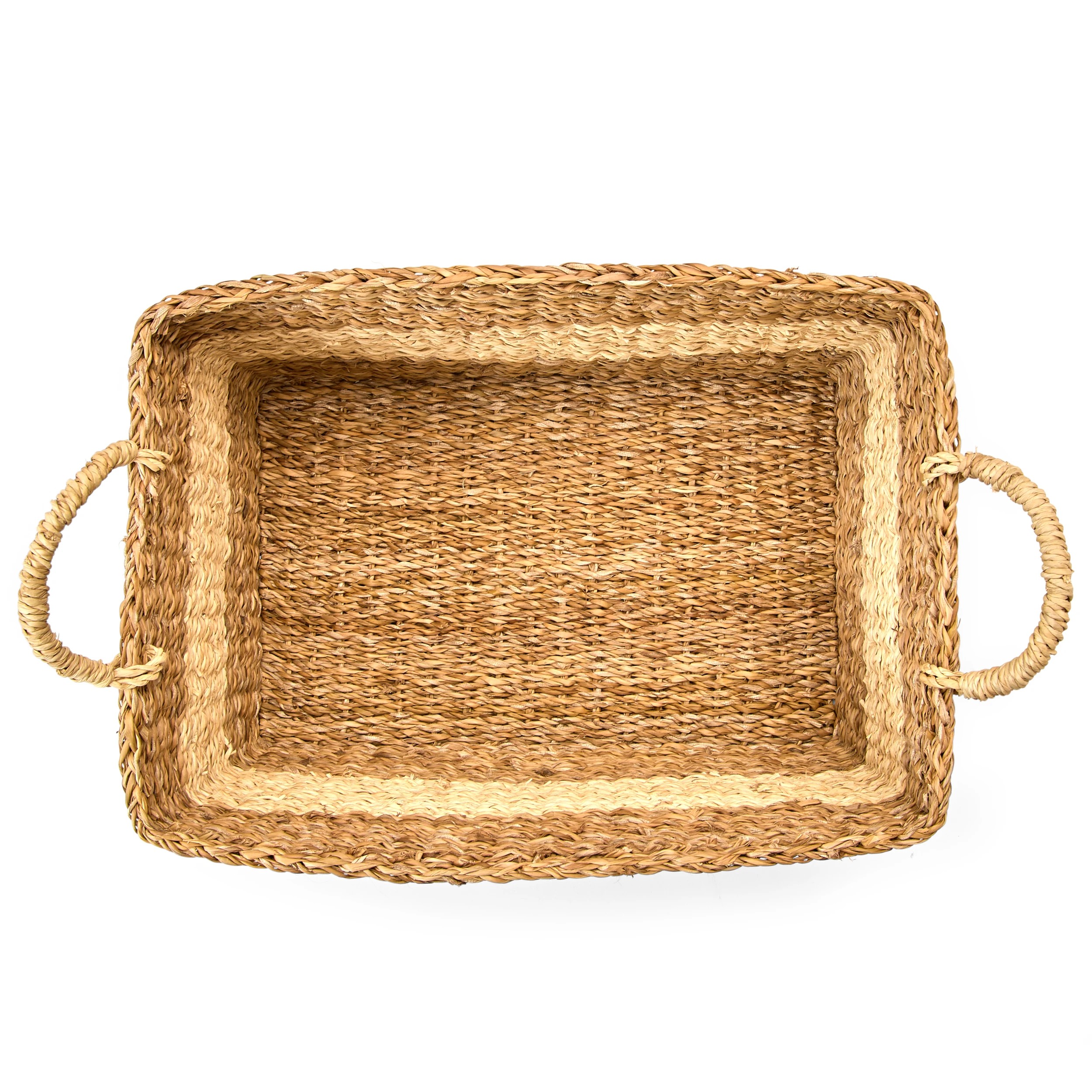 7 Rectangle Stripe Basket - Natural, 7 of 8