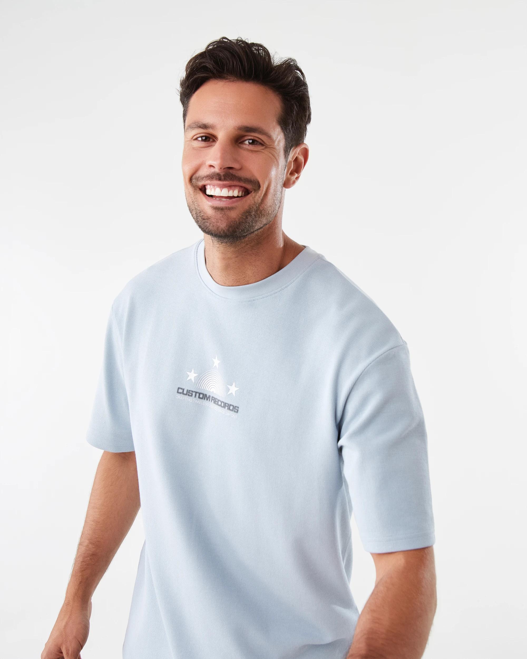 5 Textured Print T-shirt Blu Rcds, 5 of 7