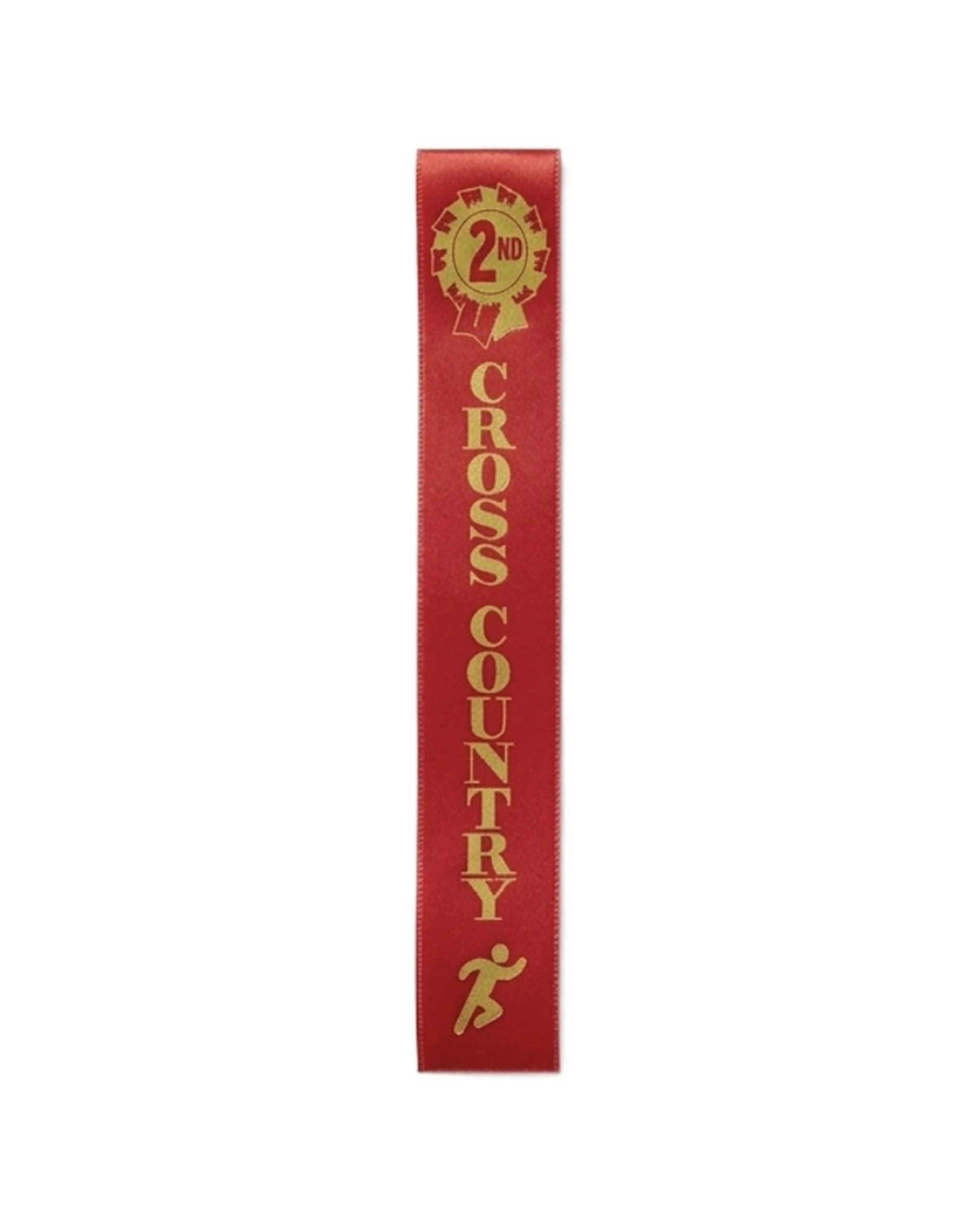 1 Victor Sports 50pc Ribbons Cross Country 2nd Place Polyester 3x17cm - Red, 1 of 1