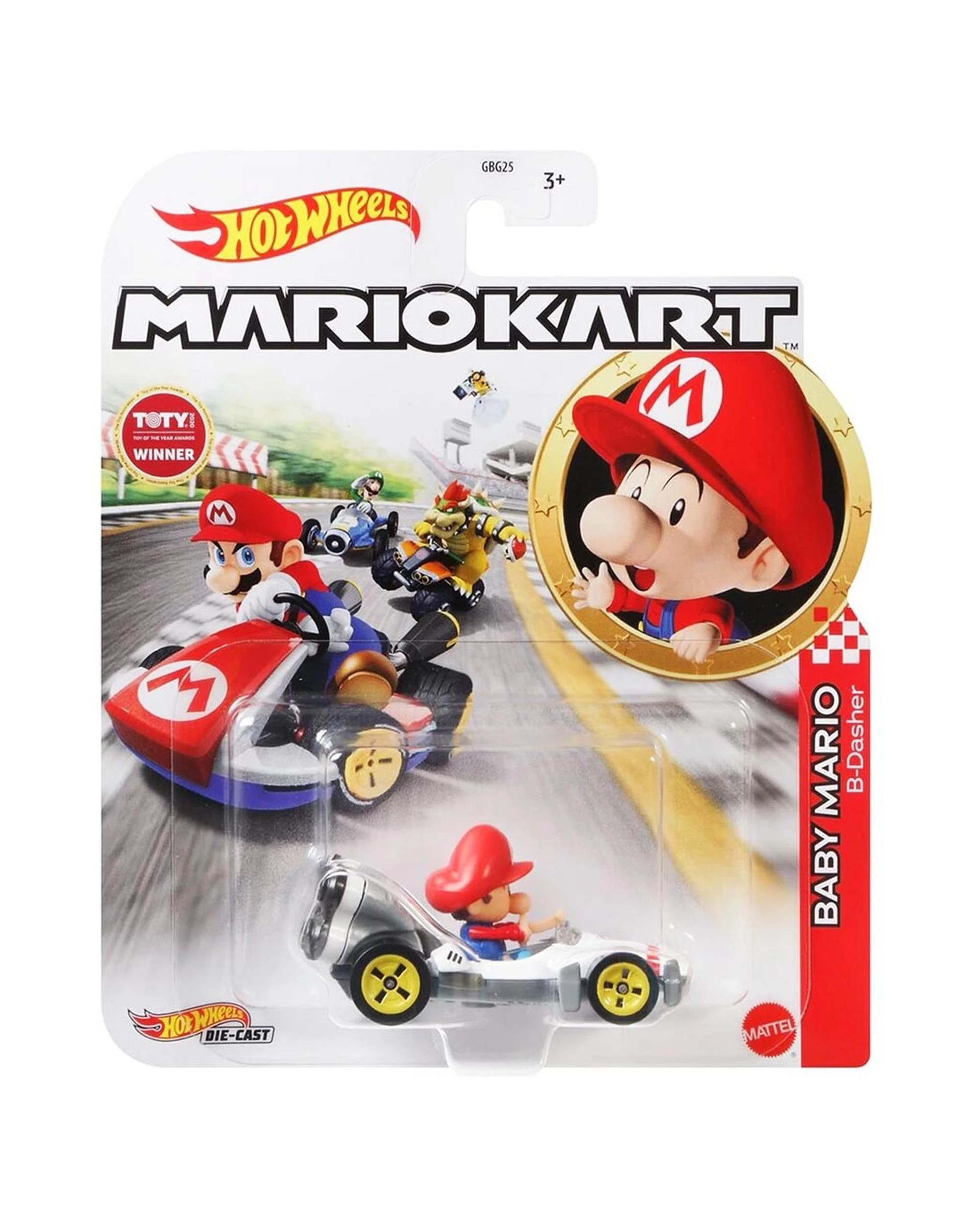 1 Hot Wheels Mario Kart Baby Mario B Dasher, 1 of 1