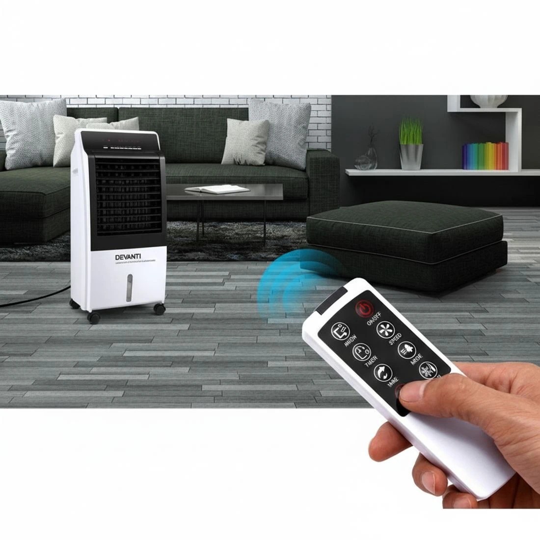 7 Devanti Evaporative Air Cooler Fan Conditioner 8L - White, 7 of 8